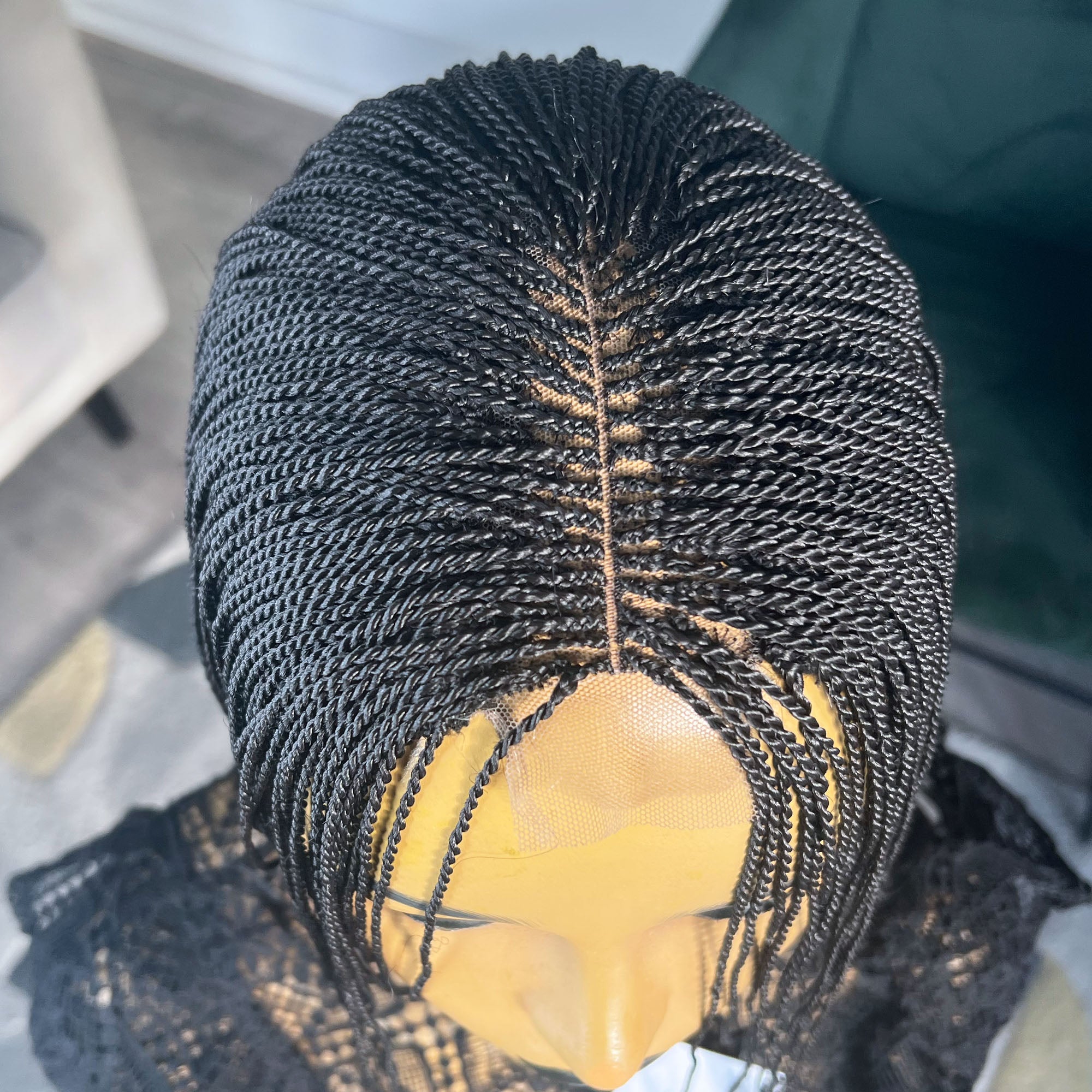 Short Micro Senegalese Twists - #1b (12 inches)