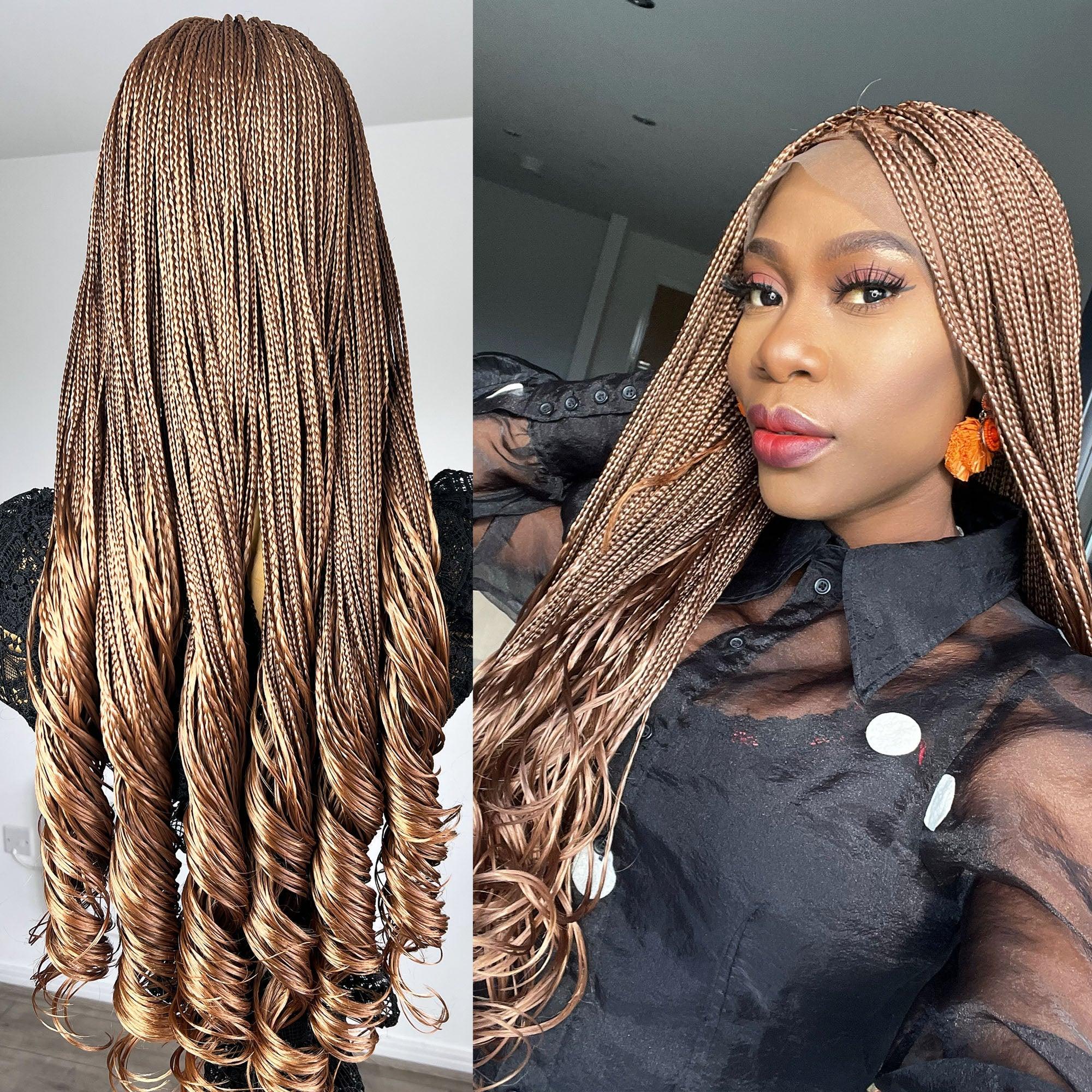 Naomi Knotless Curly Braids - Color 30 - UniqueBraidedWigs