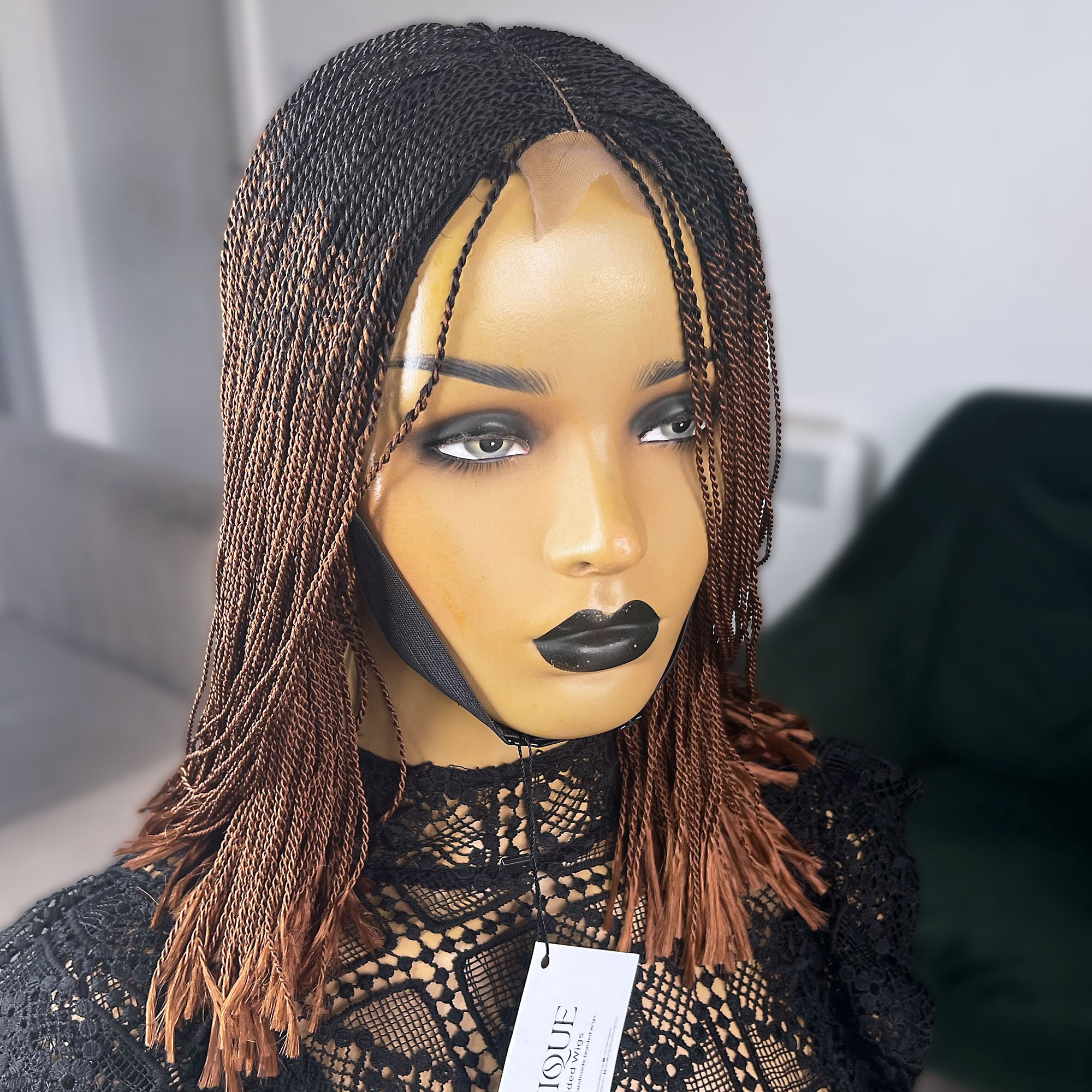 Short Micro Senegalese Twists - #1b/30 Ombre