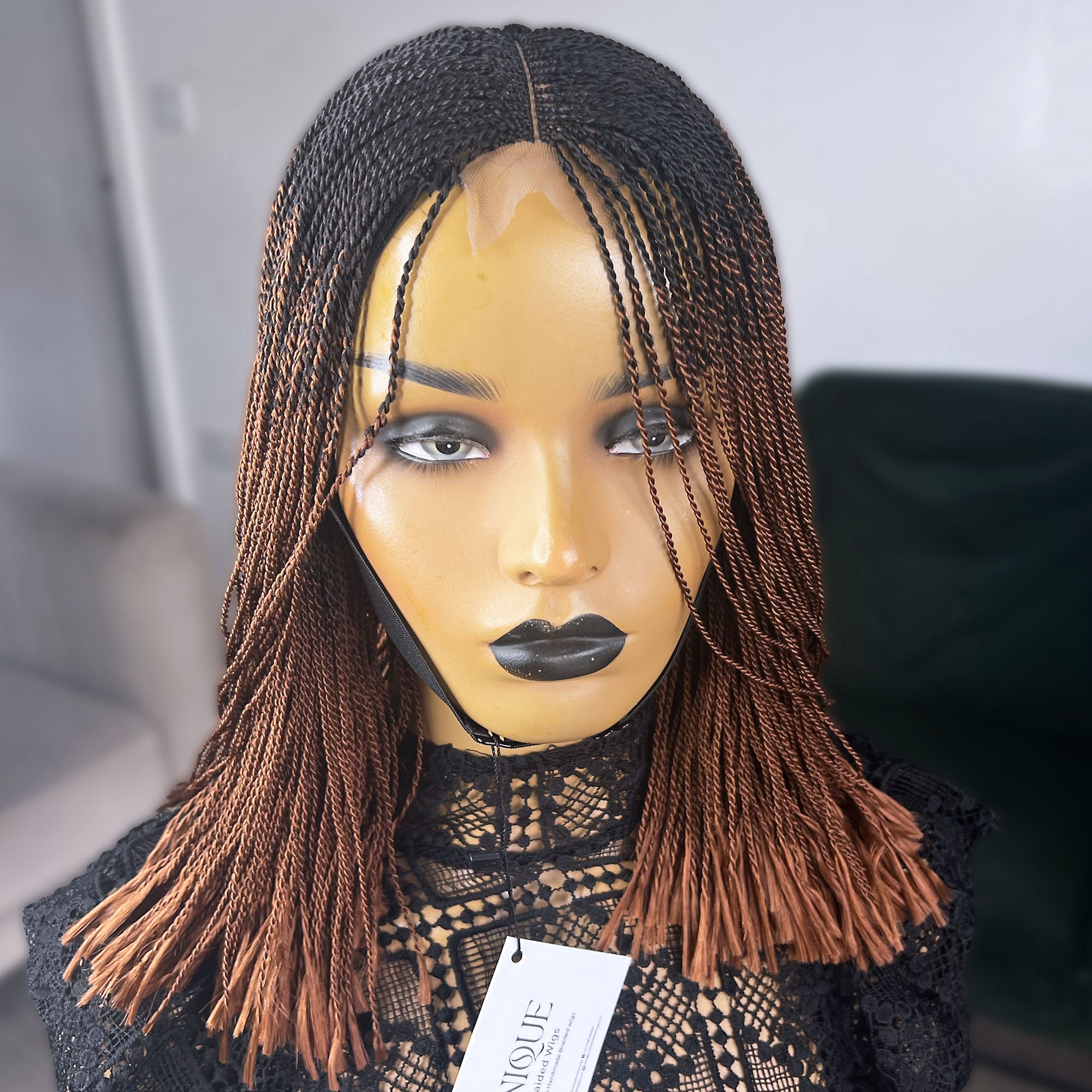 Short Micro Senegalese Twists - #1b/30 Ombre