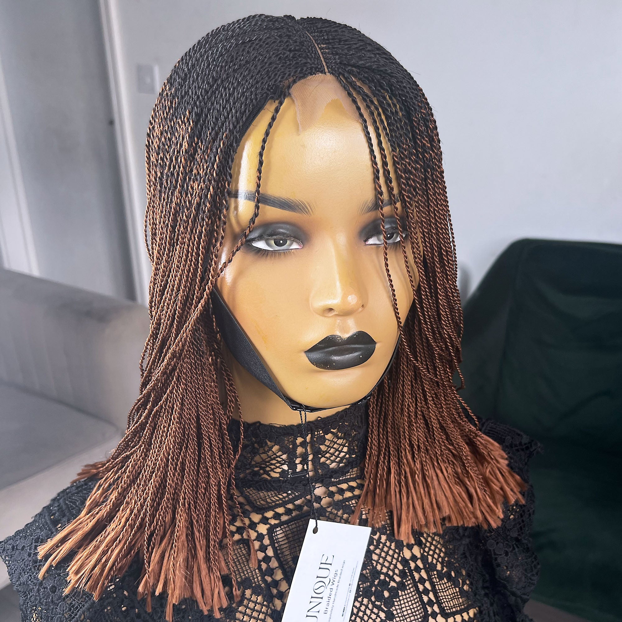 Short Micro Senegalese Twists - #1b/30 Ombre