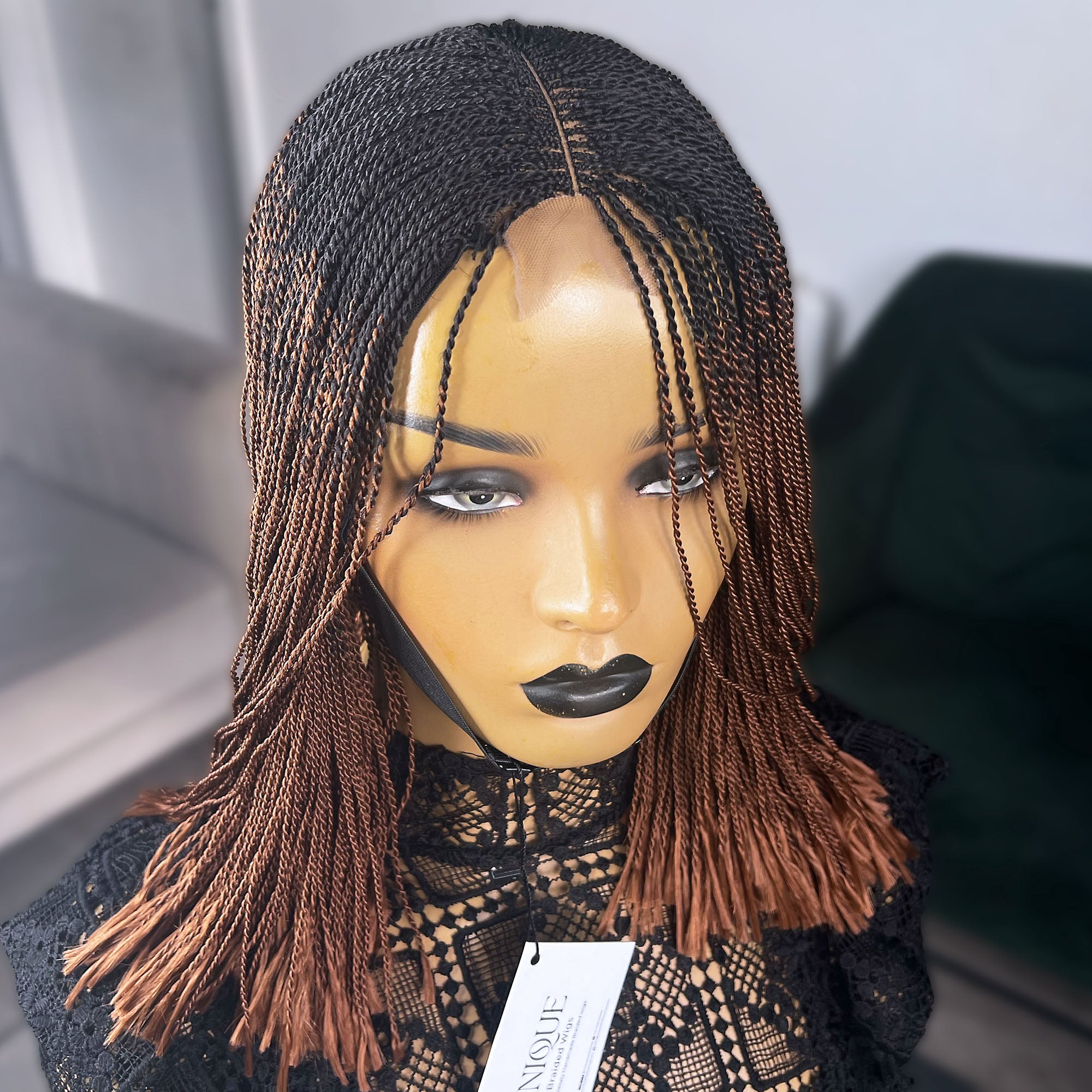 Short Micro Senegalese Twists - #1b/30 Ombre