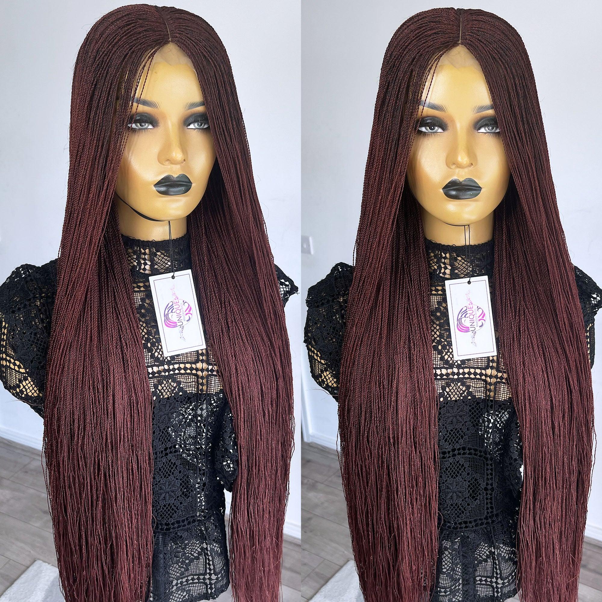 Unique Micro Needle Senegalese Twists Braided Wig - #35 - UniqueBraidedWigs