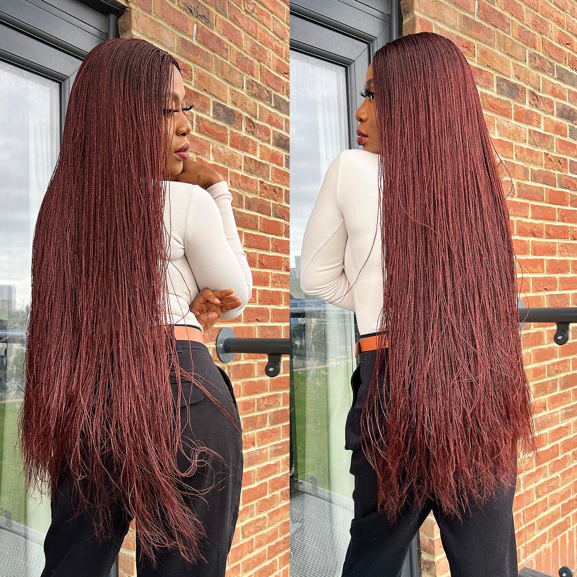 Unique Micro Needle Senegalese Twists Braided Wig - #35 - UniqueBraidedWigs