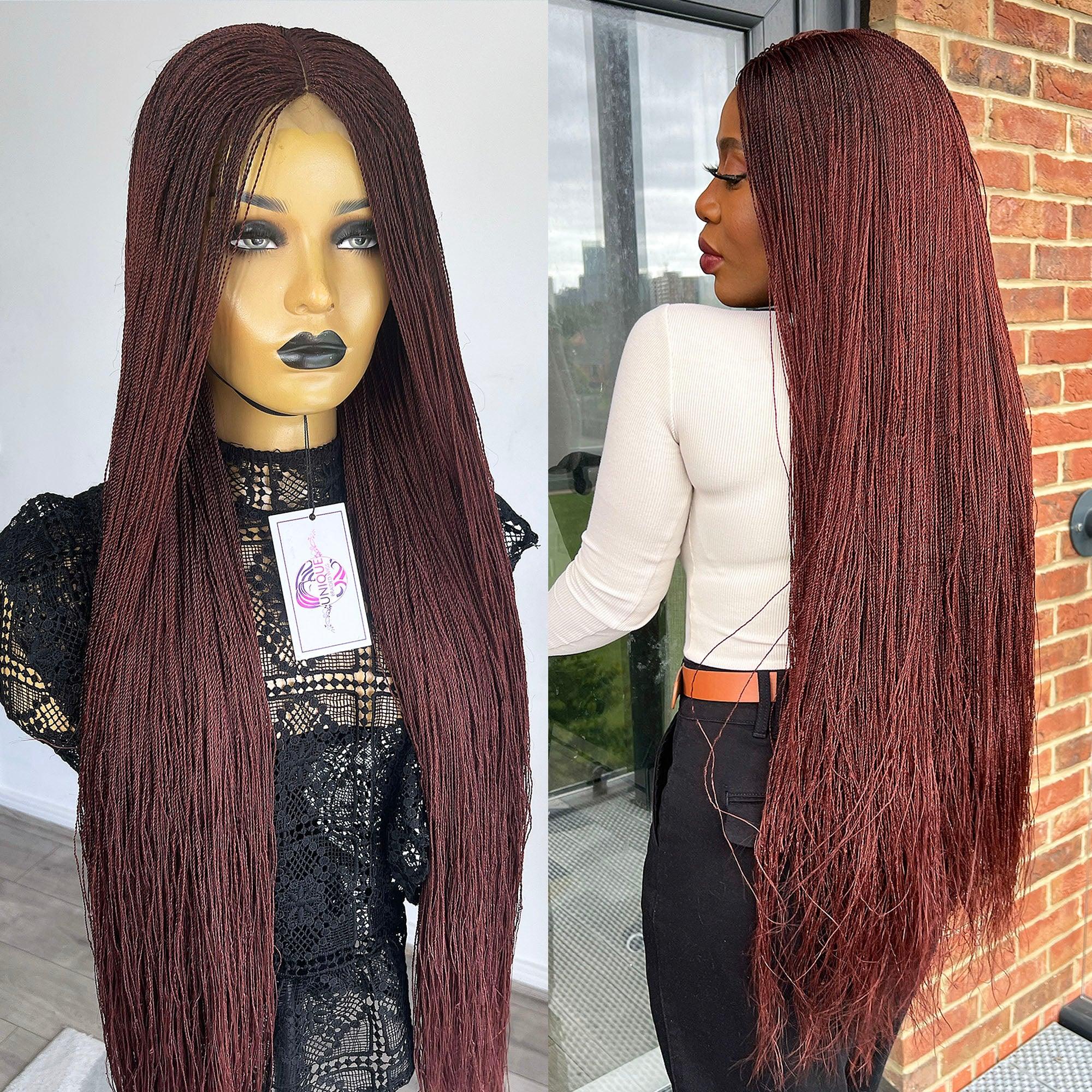 Unique Micro Needle Senegalese Twists Braided Wig - #35 - UniqueBraidedWigs