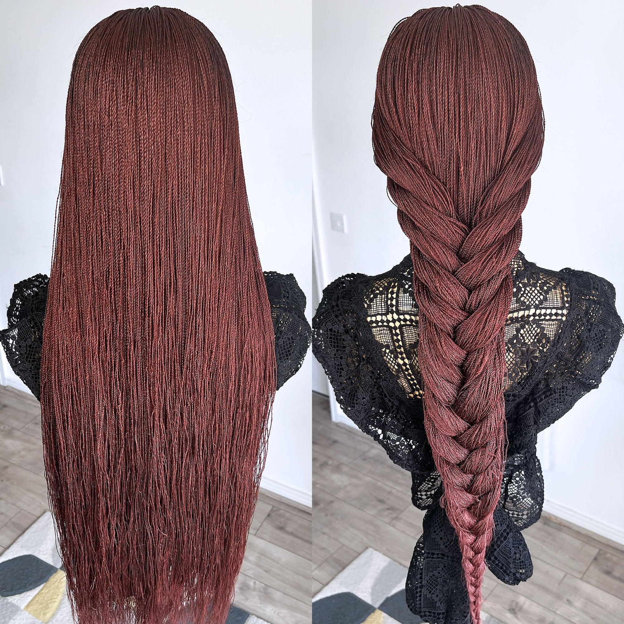 Unique Micro Needle Senegalese Twists Braided Wig - #35 - UniqueBraidedWigs