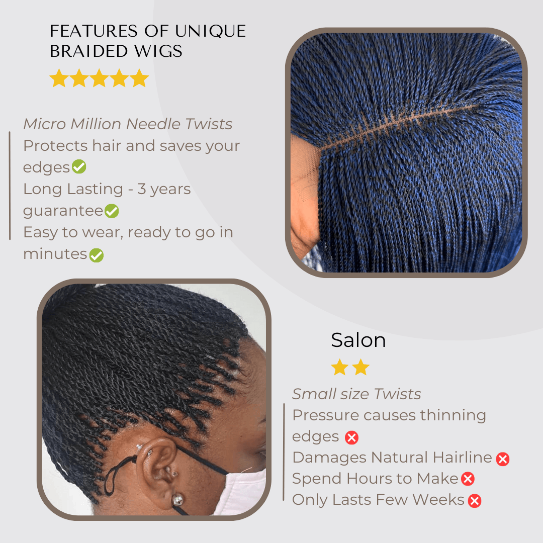 Micro Needle Senegalese Twists Wig - Naya - UniqueBraidedWigs