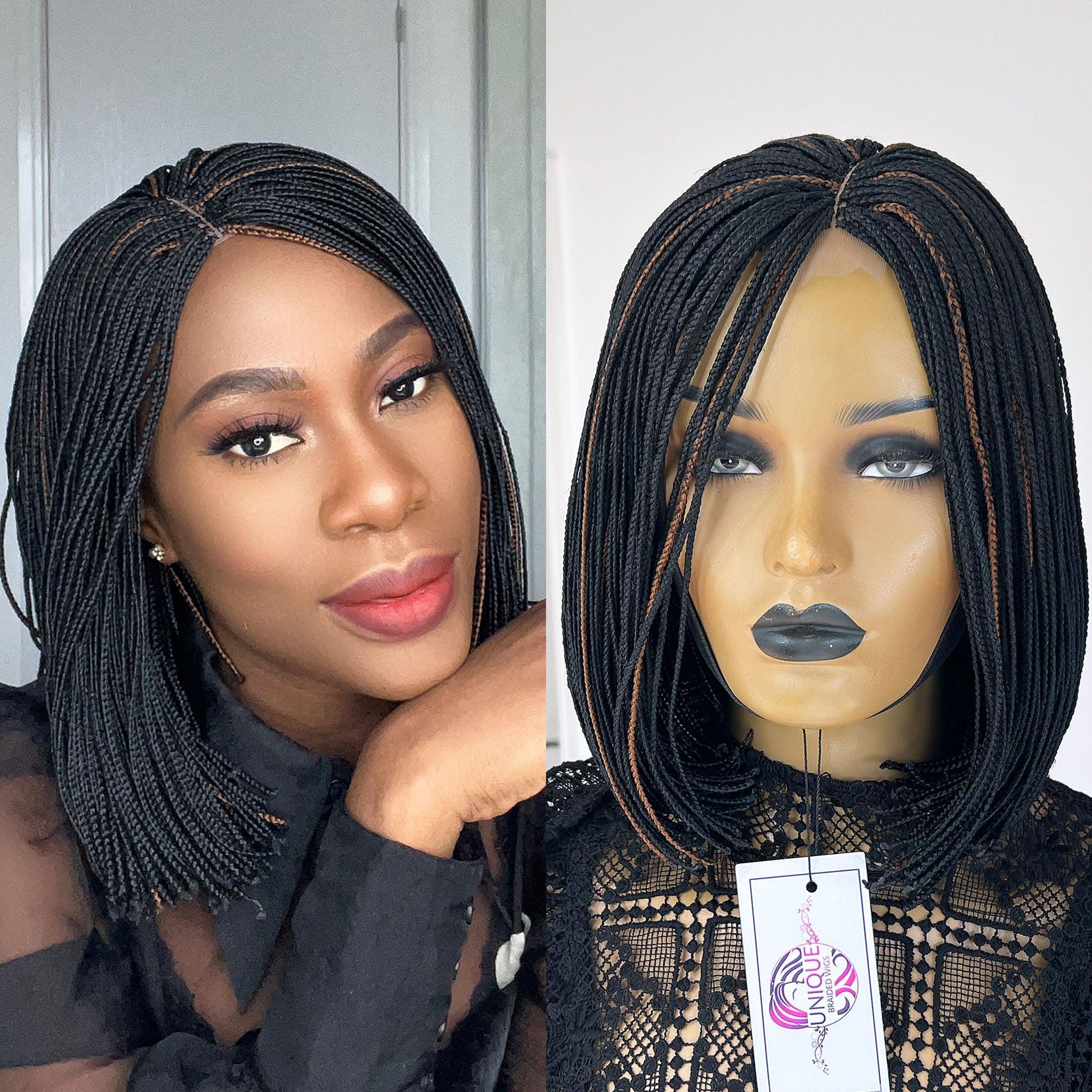 Listing Title:Braided wig, outlet Nigerian Woman Braided wigs for Black woman