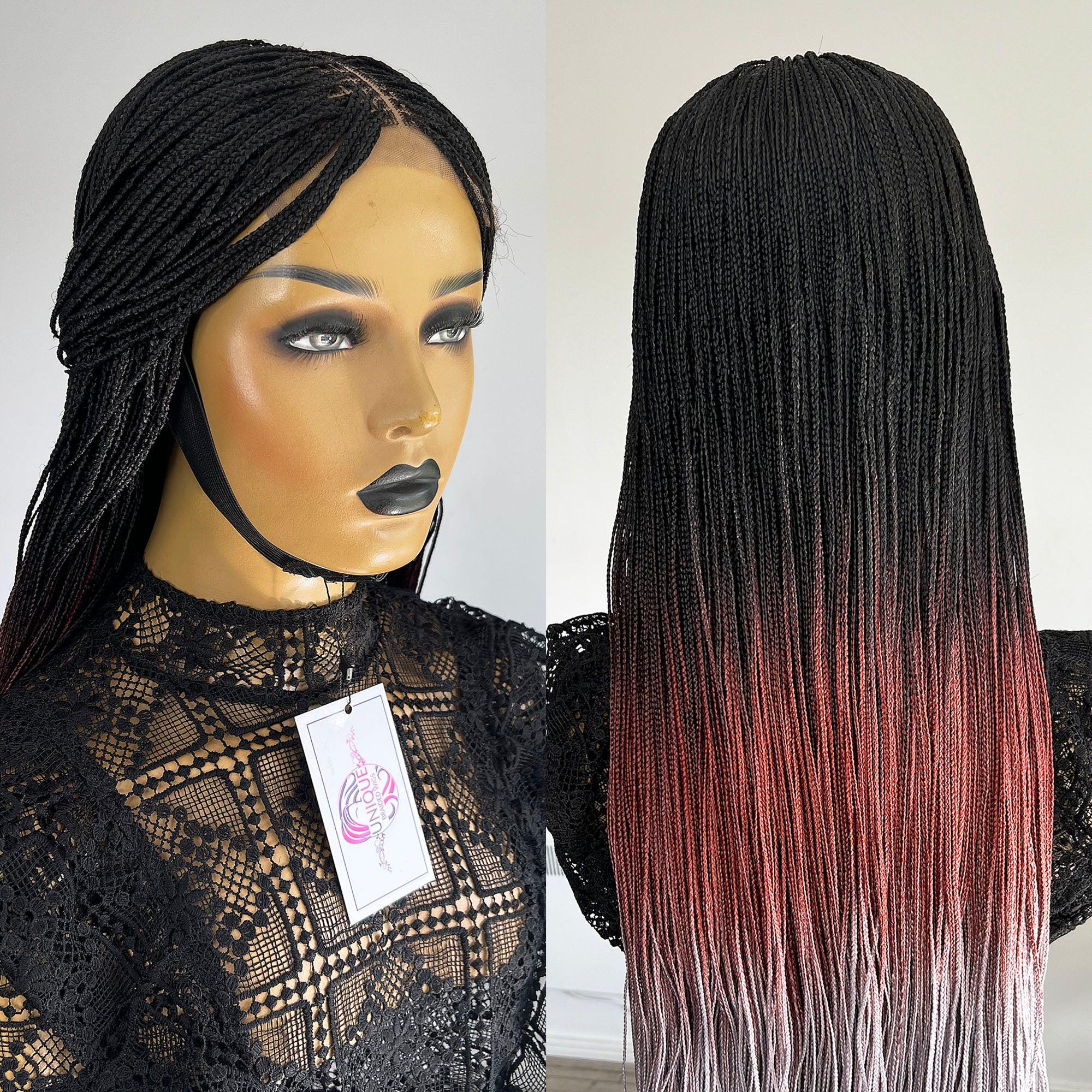 Ombre Tone Knotless Braided Wig - Ade - UniqueBraidedWigs