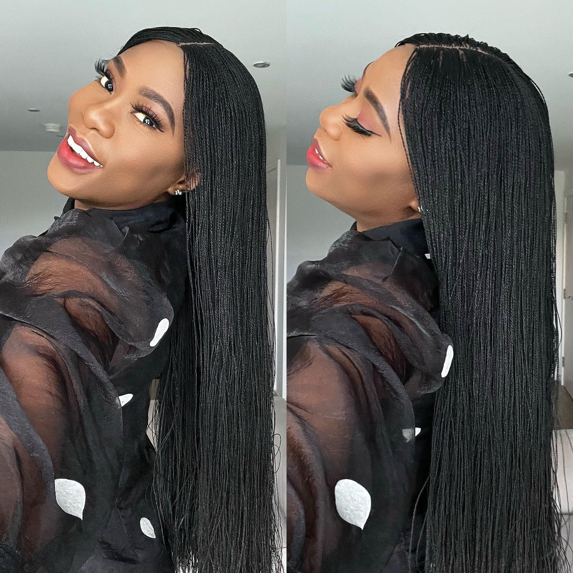 Unique Micro Needle Senegalese Twists Wig - #1b - UniqueBraidedWigs