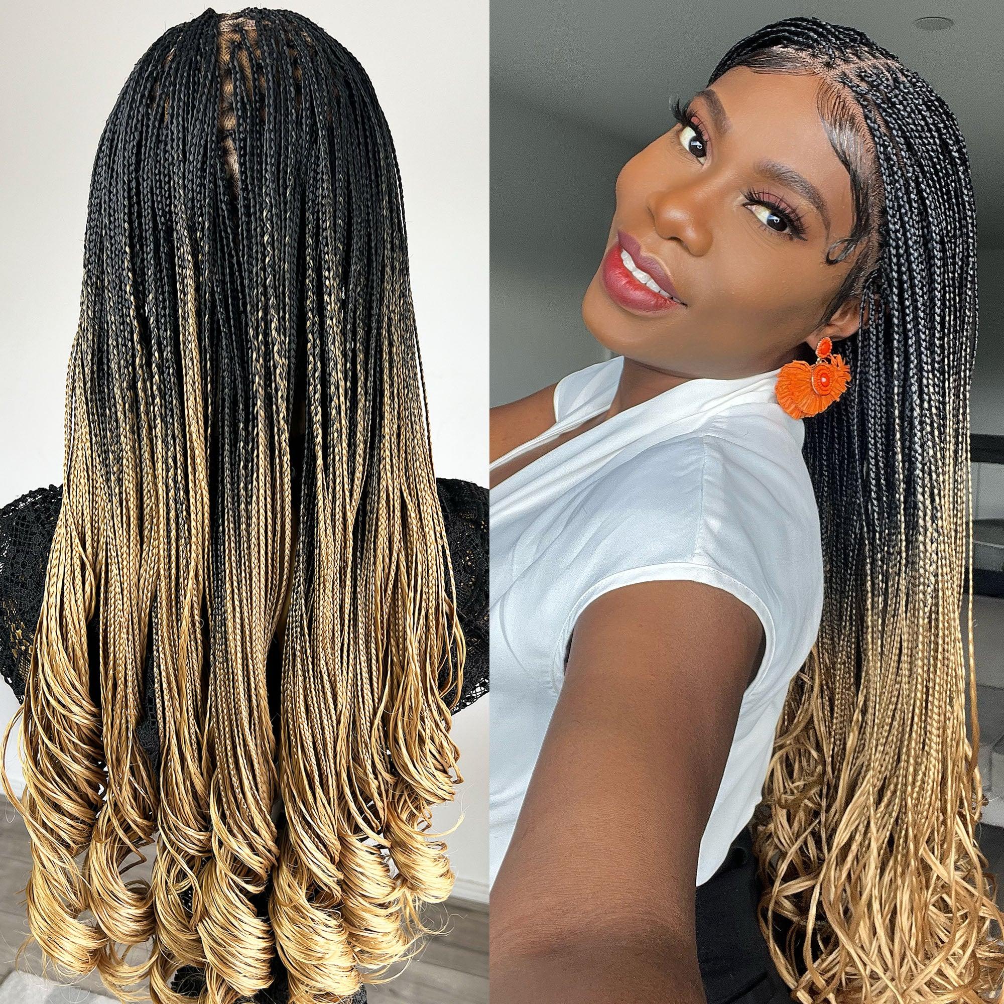Naomi Curly Braids - #1b/27 Ombre - UniqueBraidedWigs