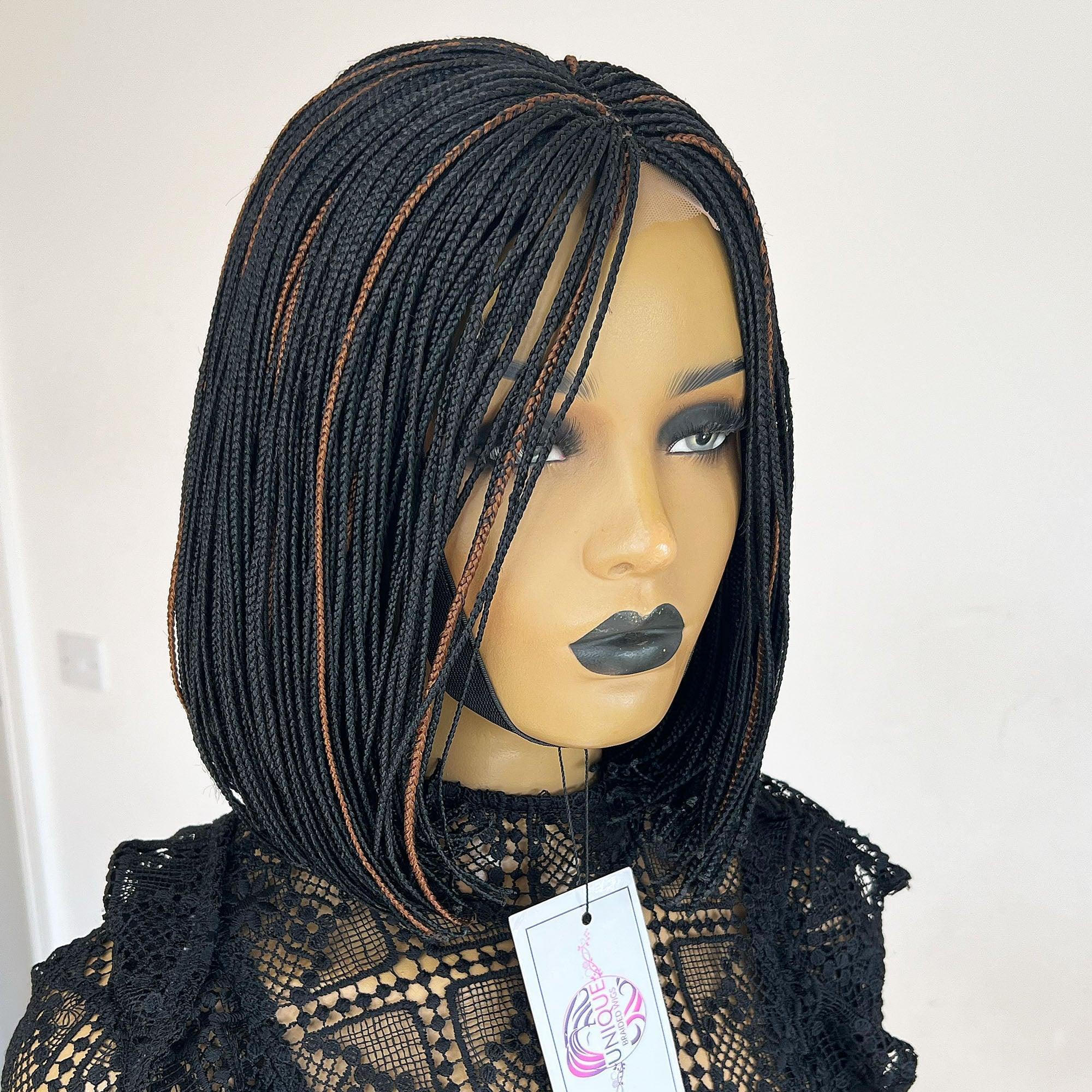 Micro Bob Braided Wig - #1/30 highlights - UniqueBraidedWigs