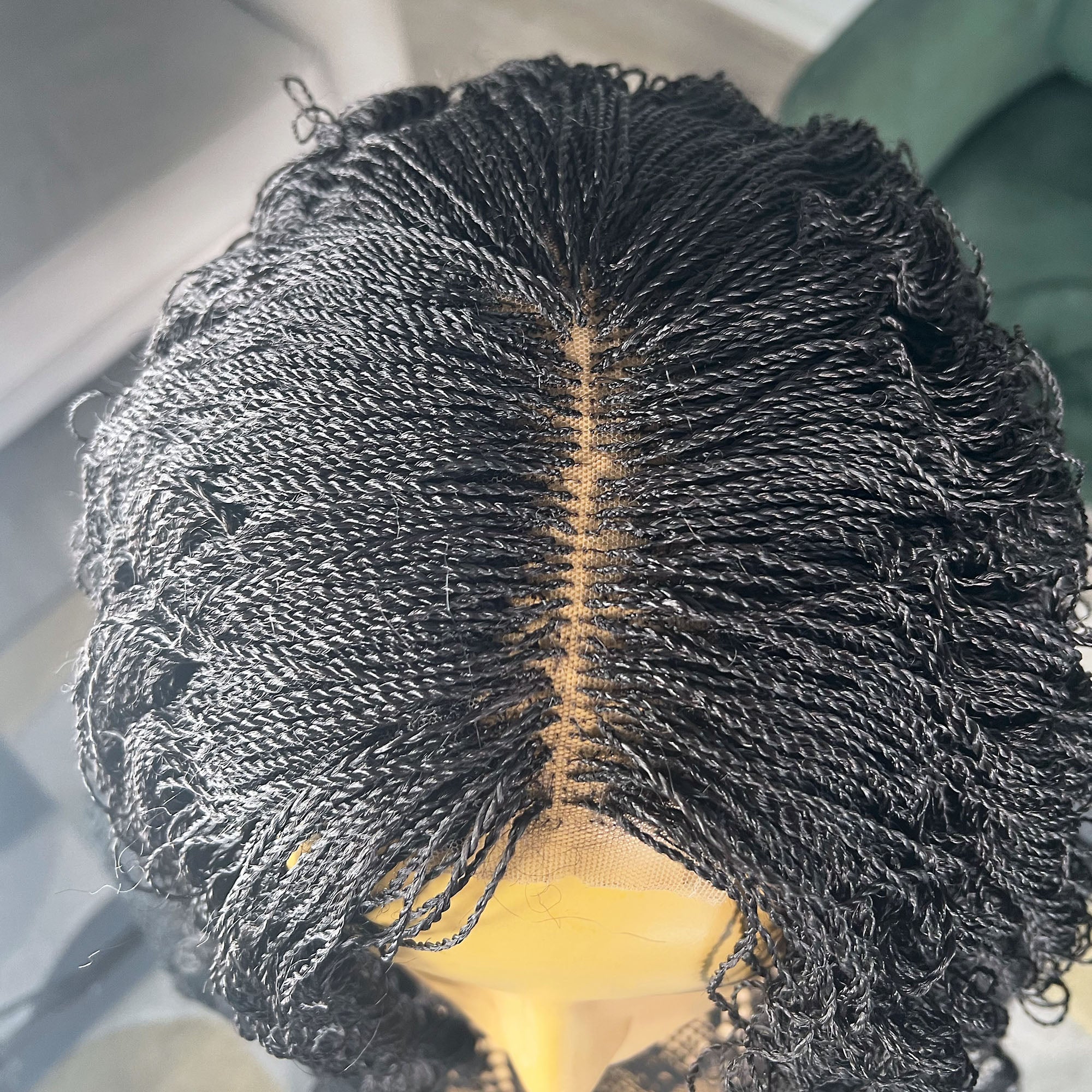 Micro Senegalese Twists with Curls - Color 1b