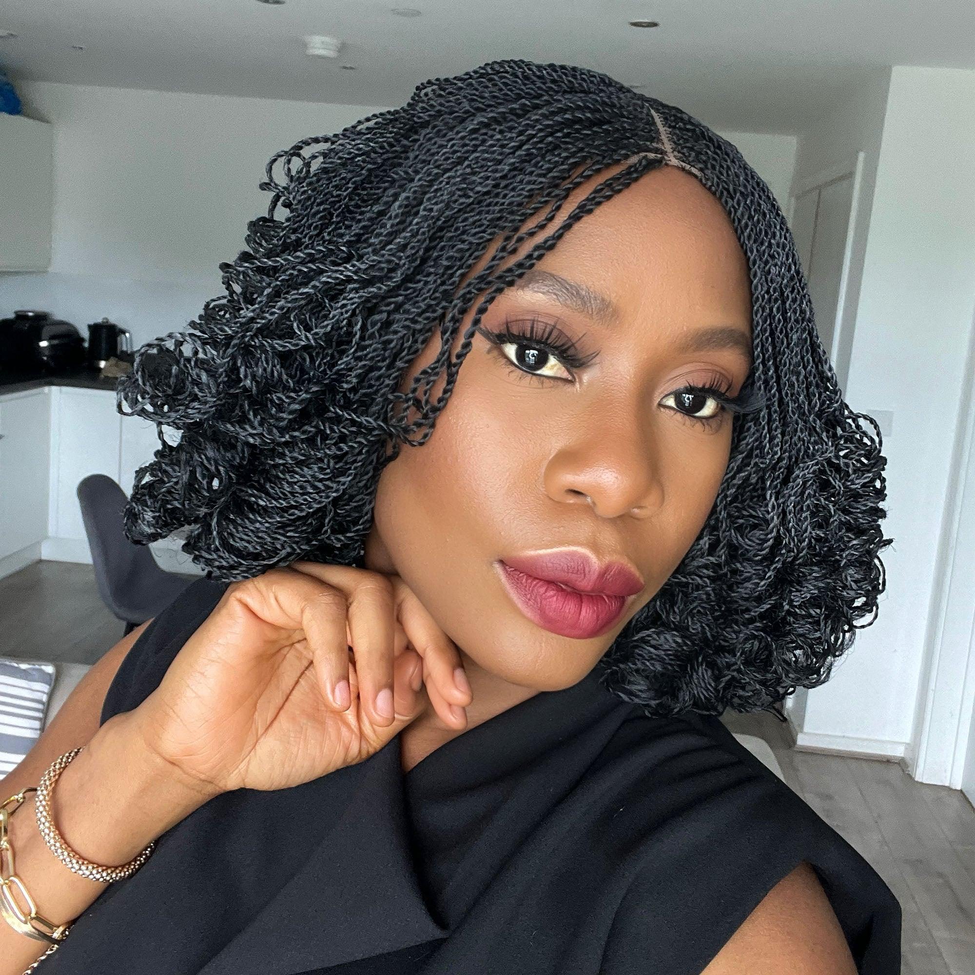 Kinky Twists with Curls Wig - Monet - UniqueBraidedWigs