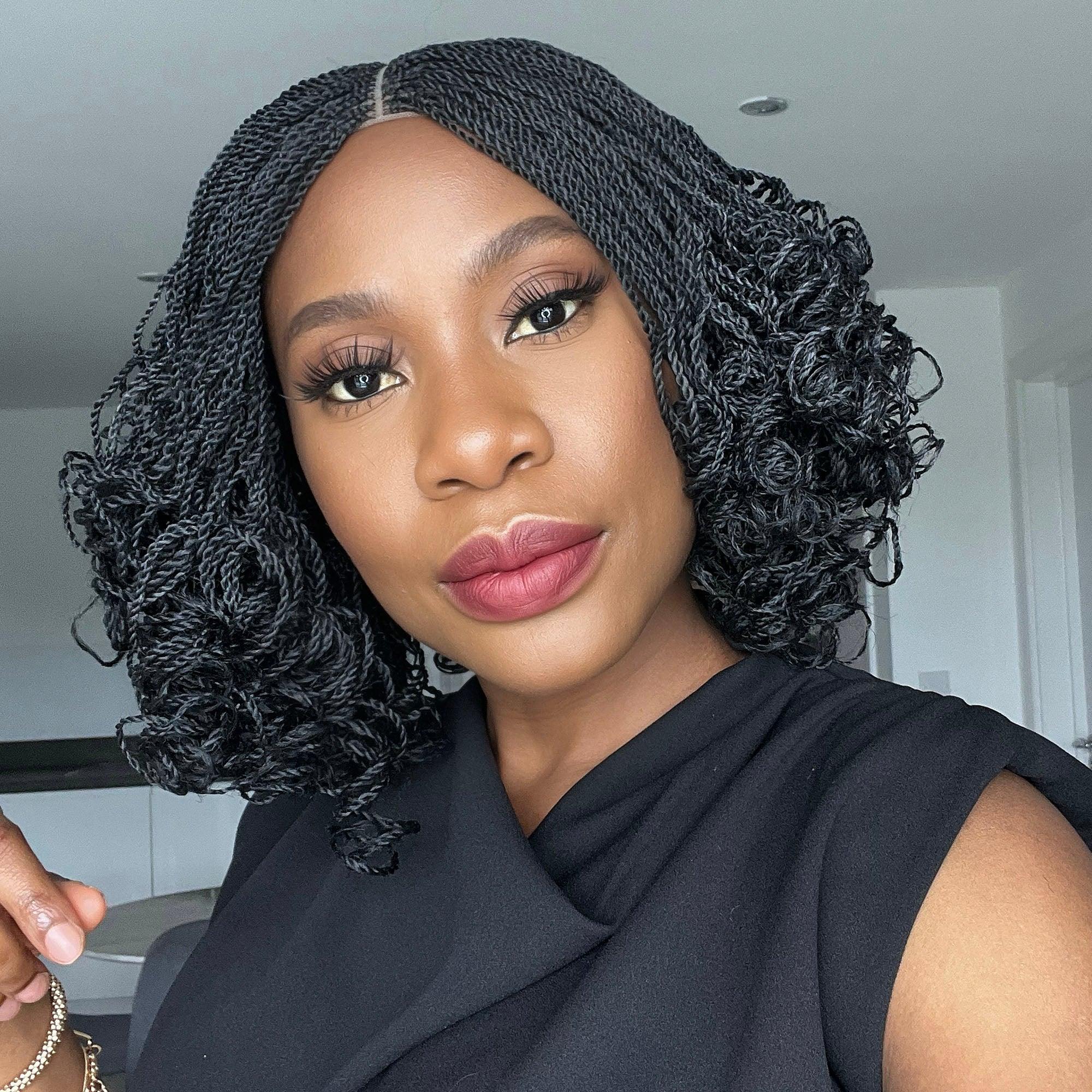 Kinky Twists with Curls Wig - Monet - UniqueBraidedWigs