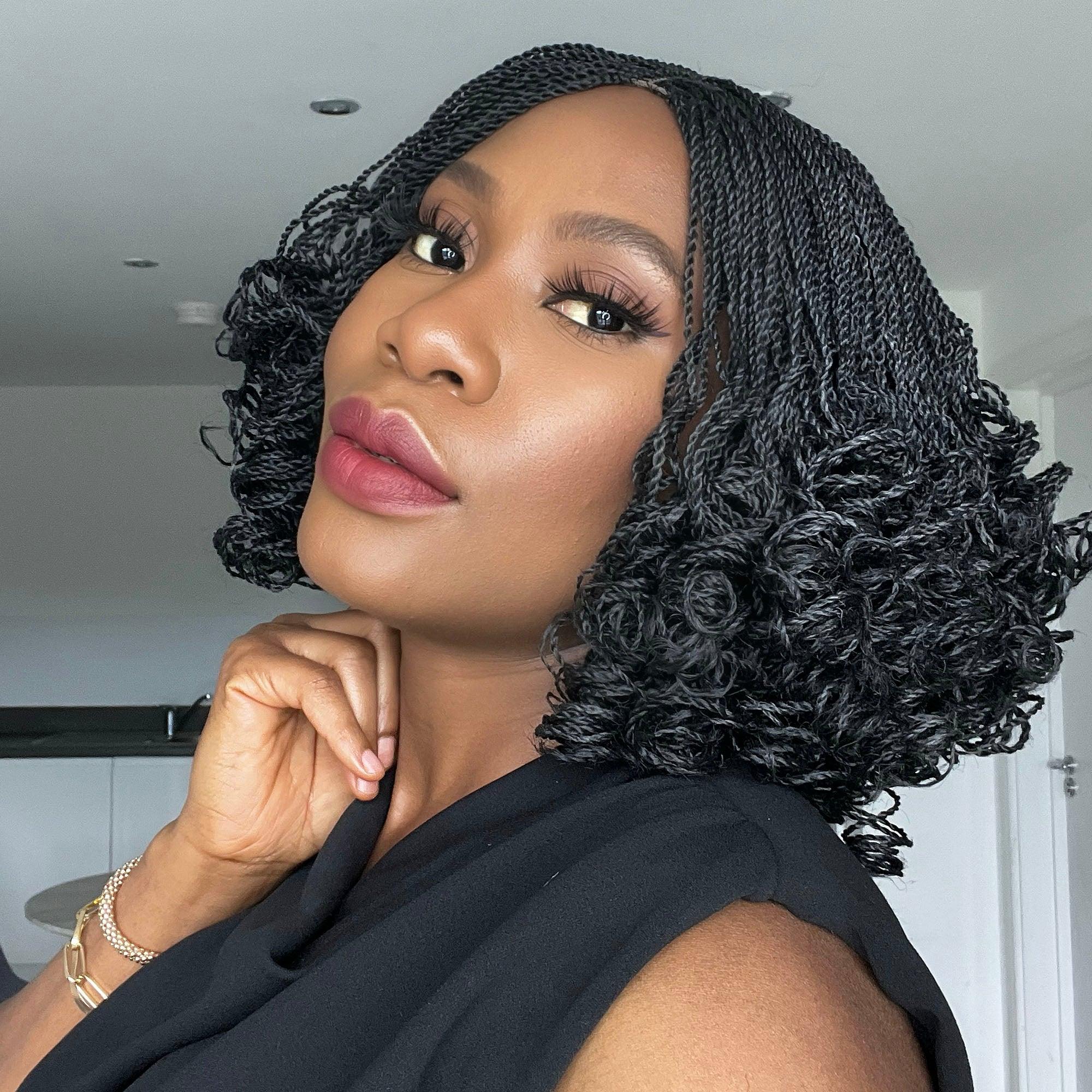 Kinky Twists with Curls Wig - Monet - UniqueBraidedWigs