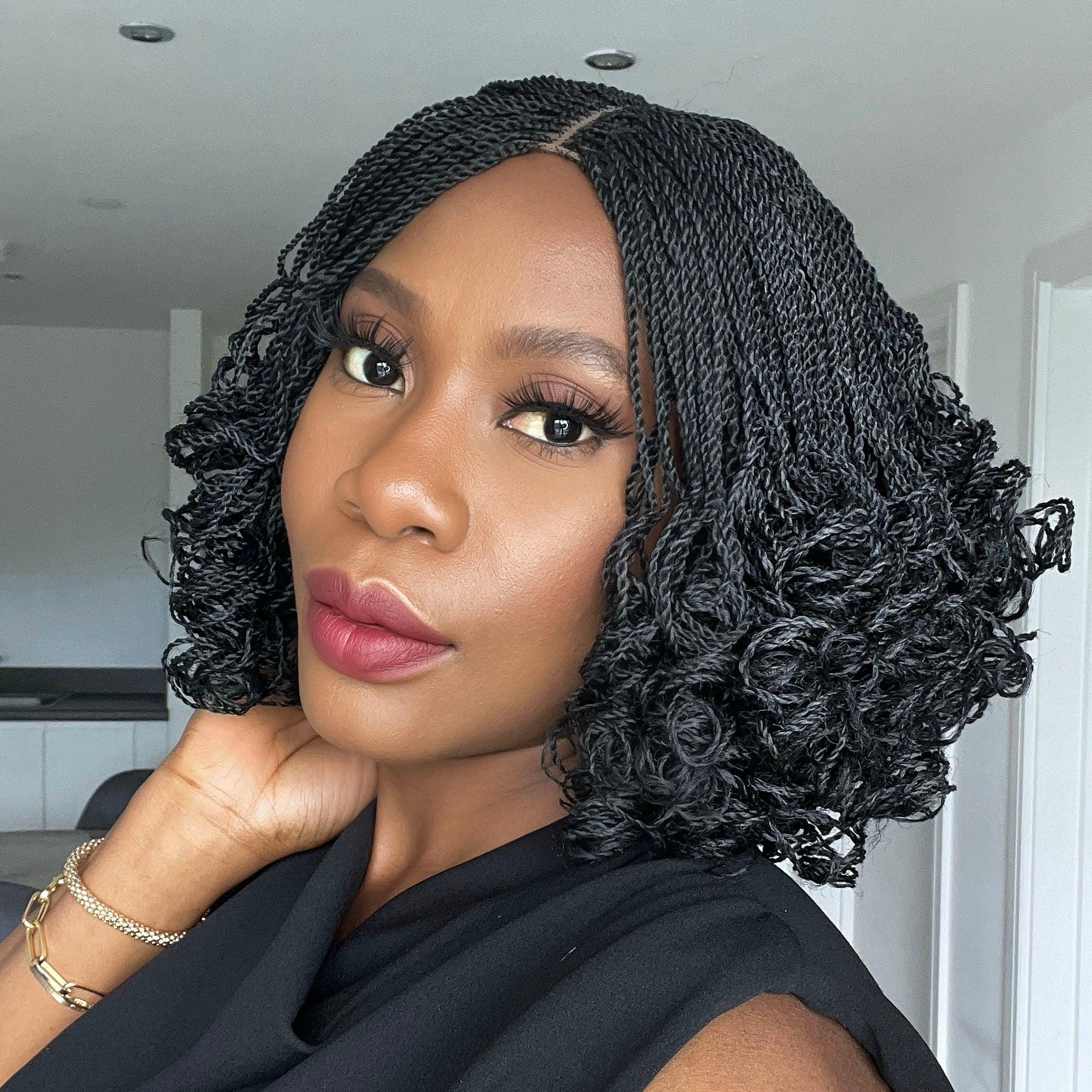 Kinky Twists with Curls Wig - Monet - UniqueBraidedWigs
