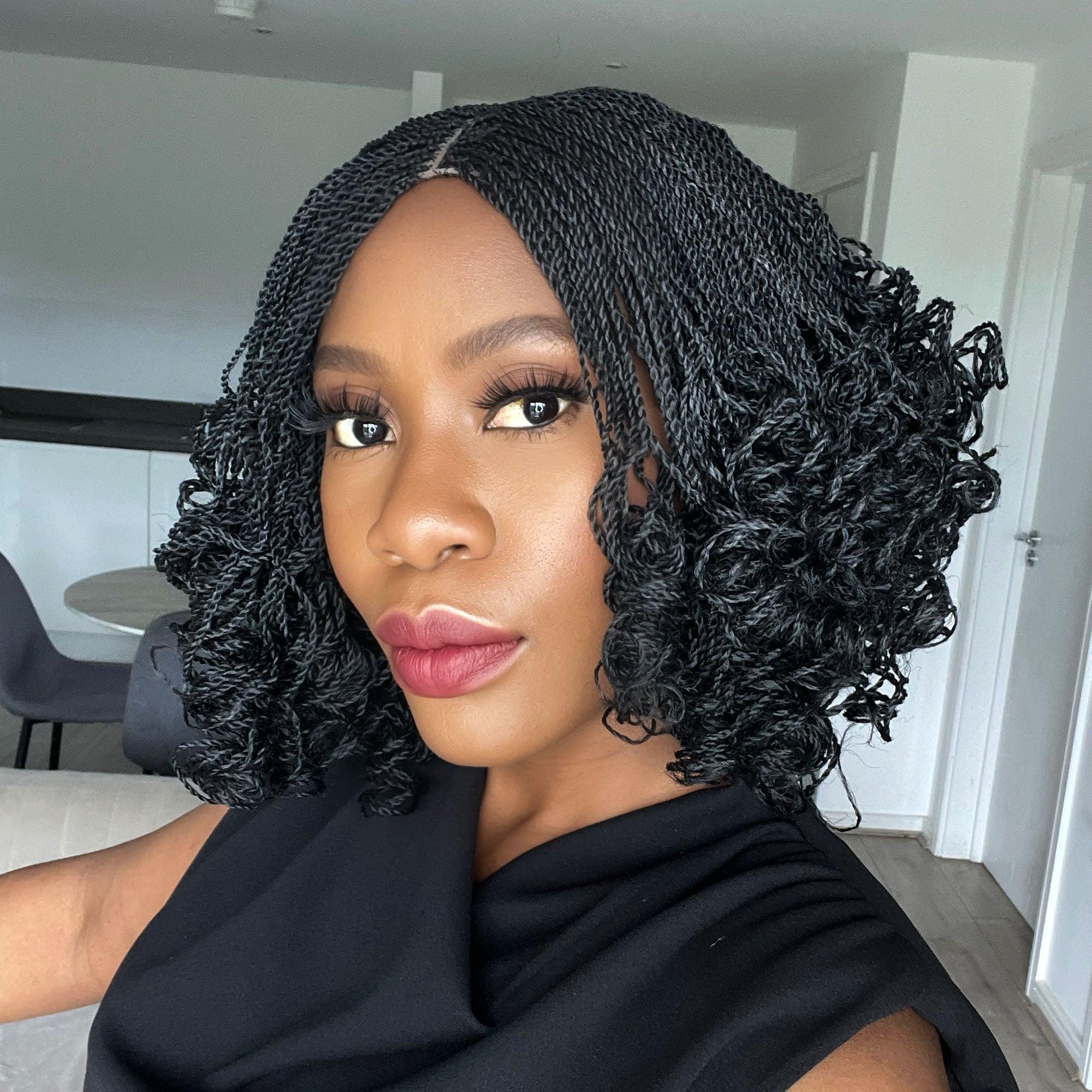 Kinky Twists with Curls Wig - Monet - UniqueBraidedWigs