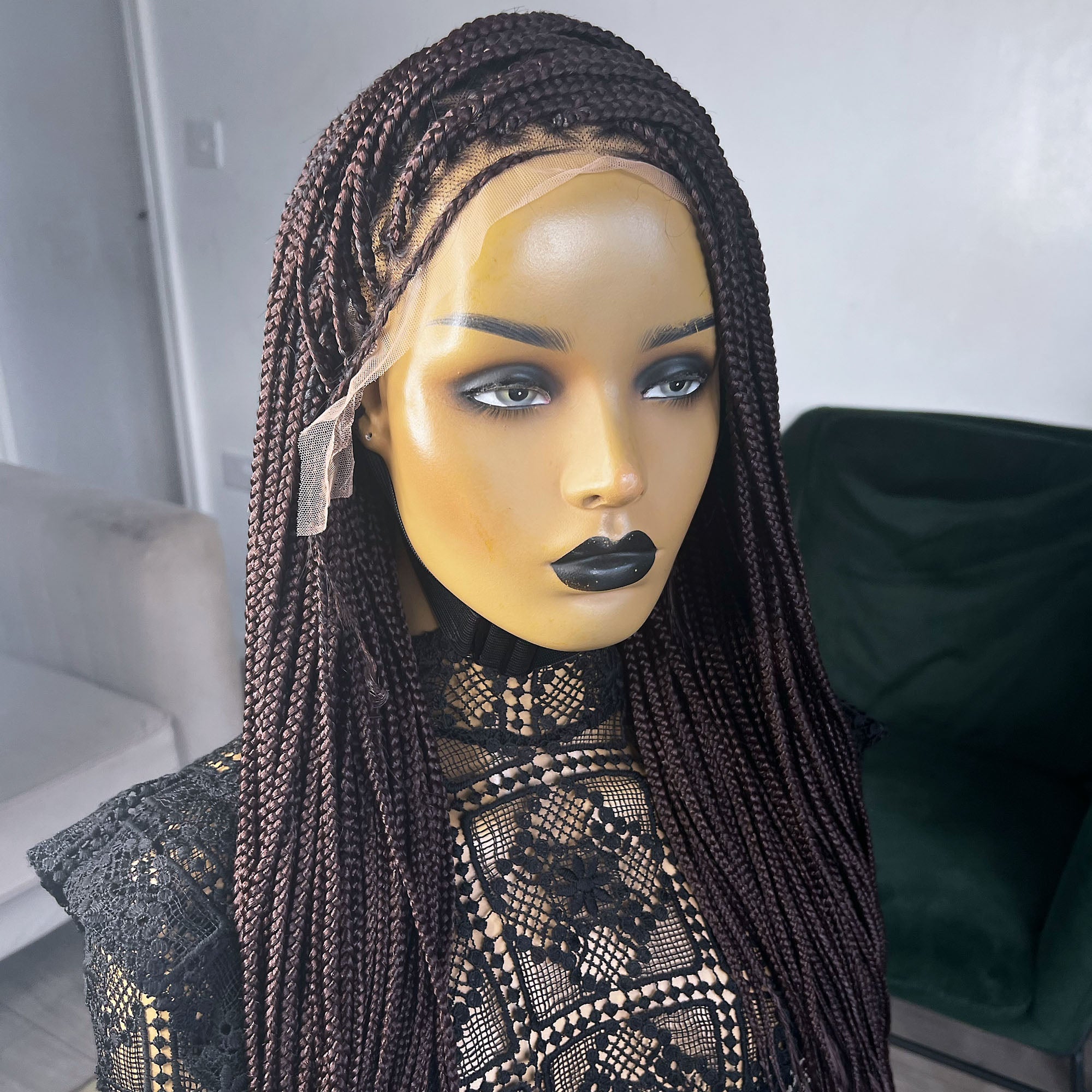 Lace Front Knotless Braided Wig - Color 33