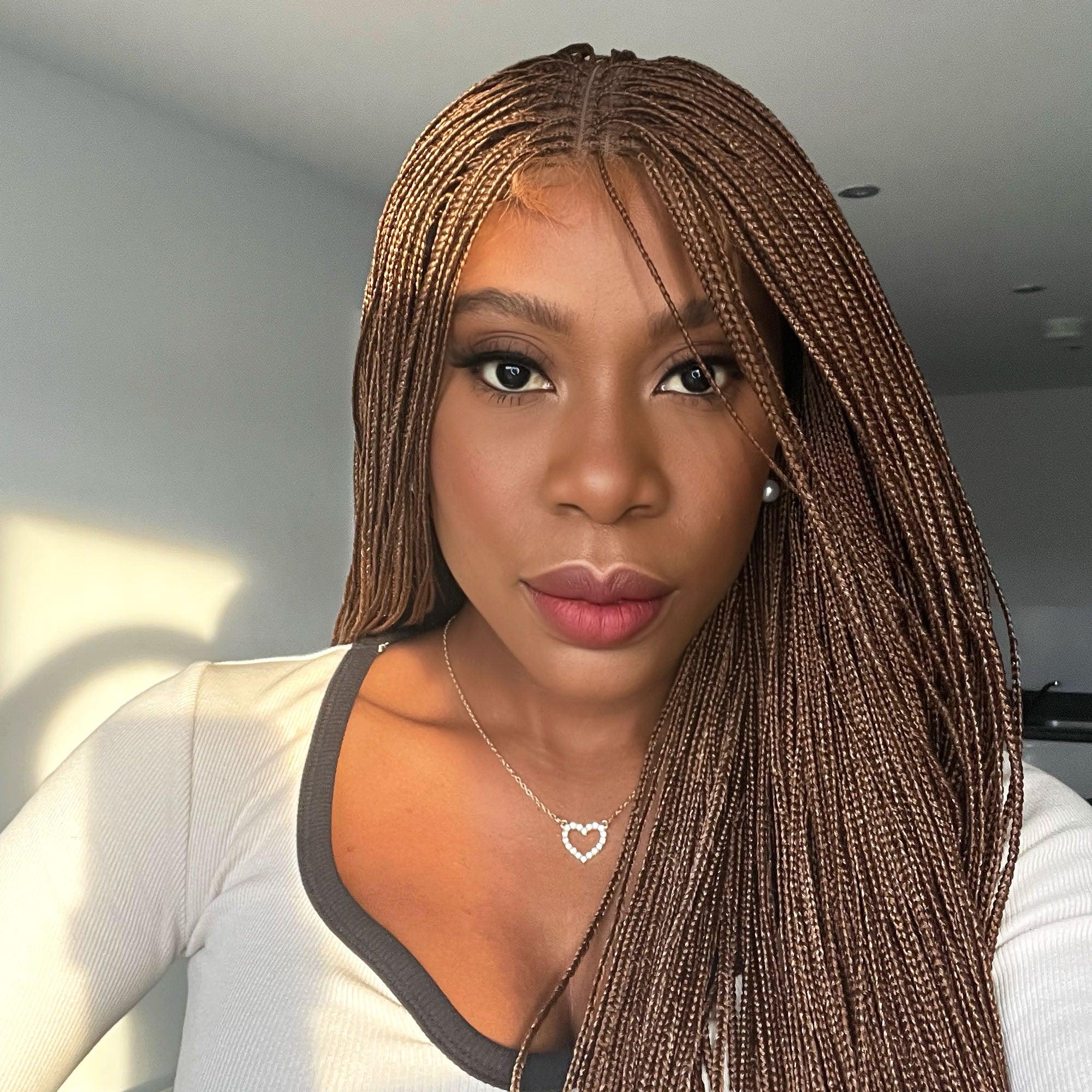 Lace Front Knotless Braided Wig - Vera - UniqueBraidedWigs