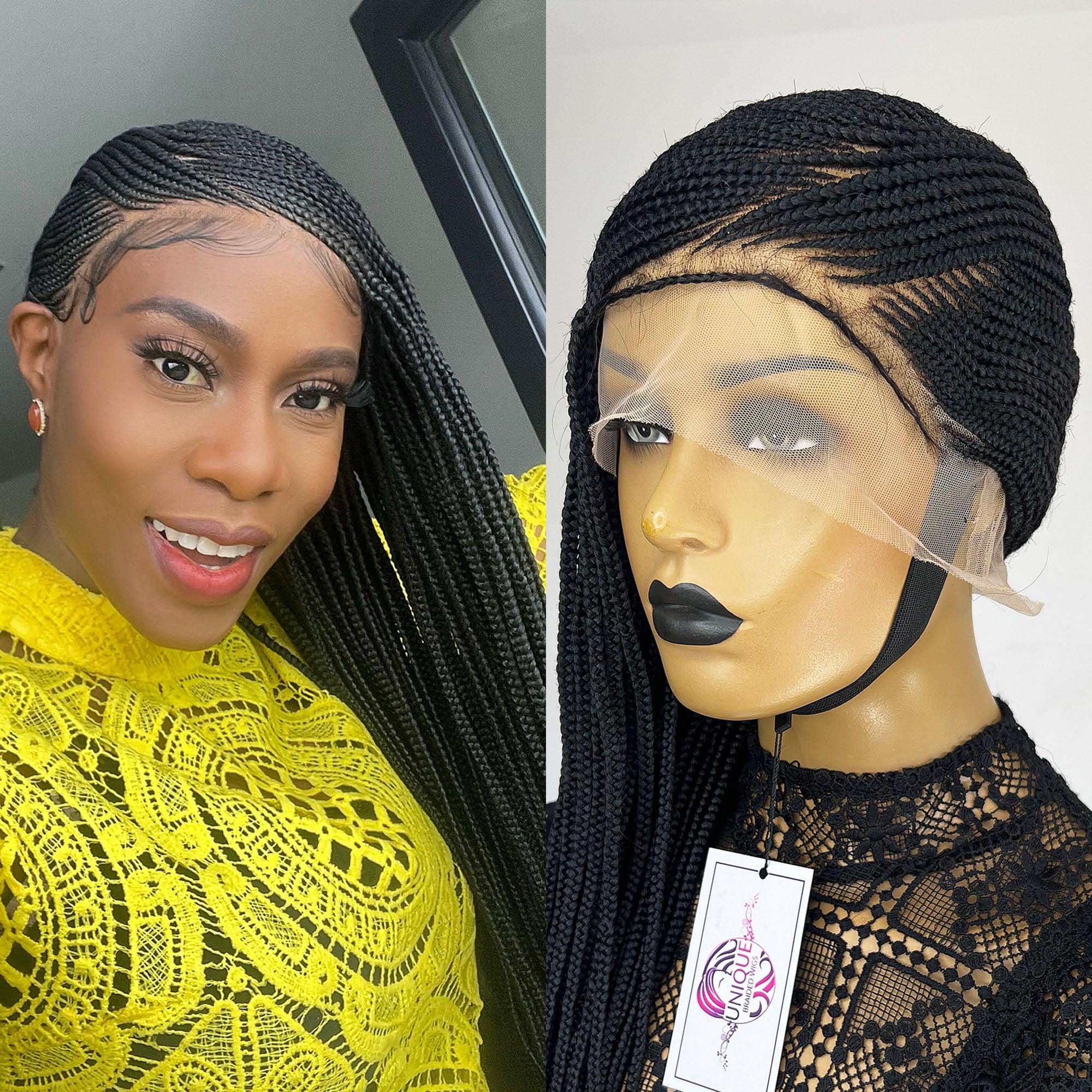 Lemonade Cornrow Braids Wig - Monica - UniqueBraidedWigs