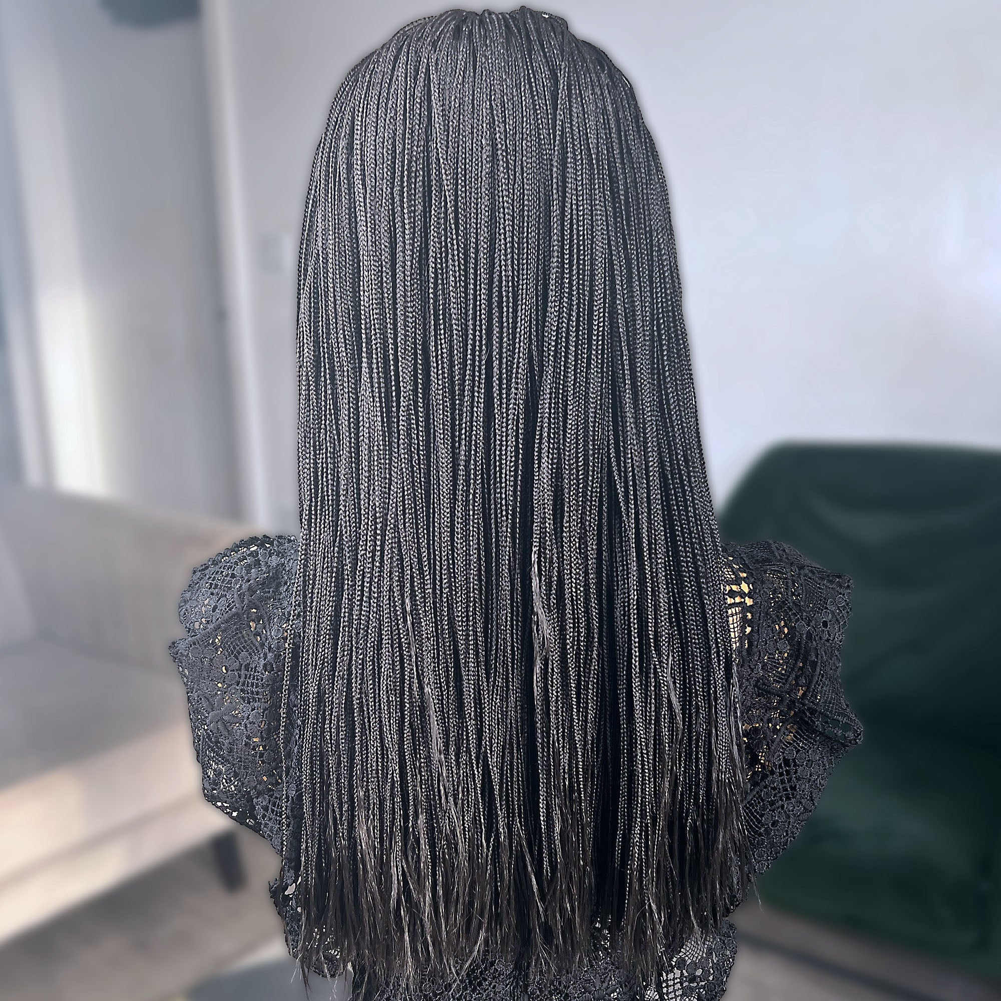 Micro Box Braided Wig - Color 1b