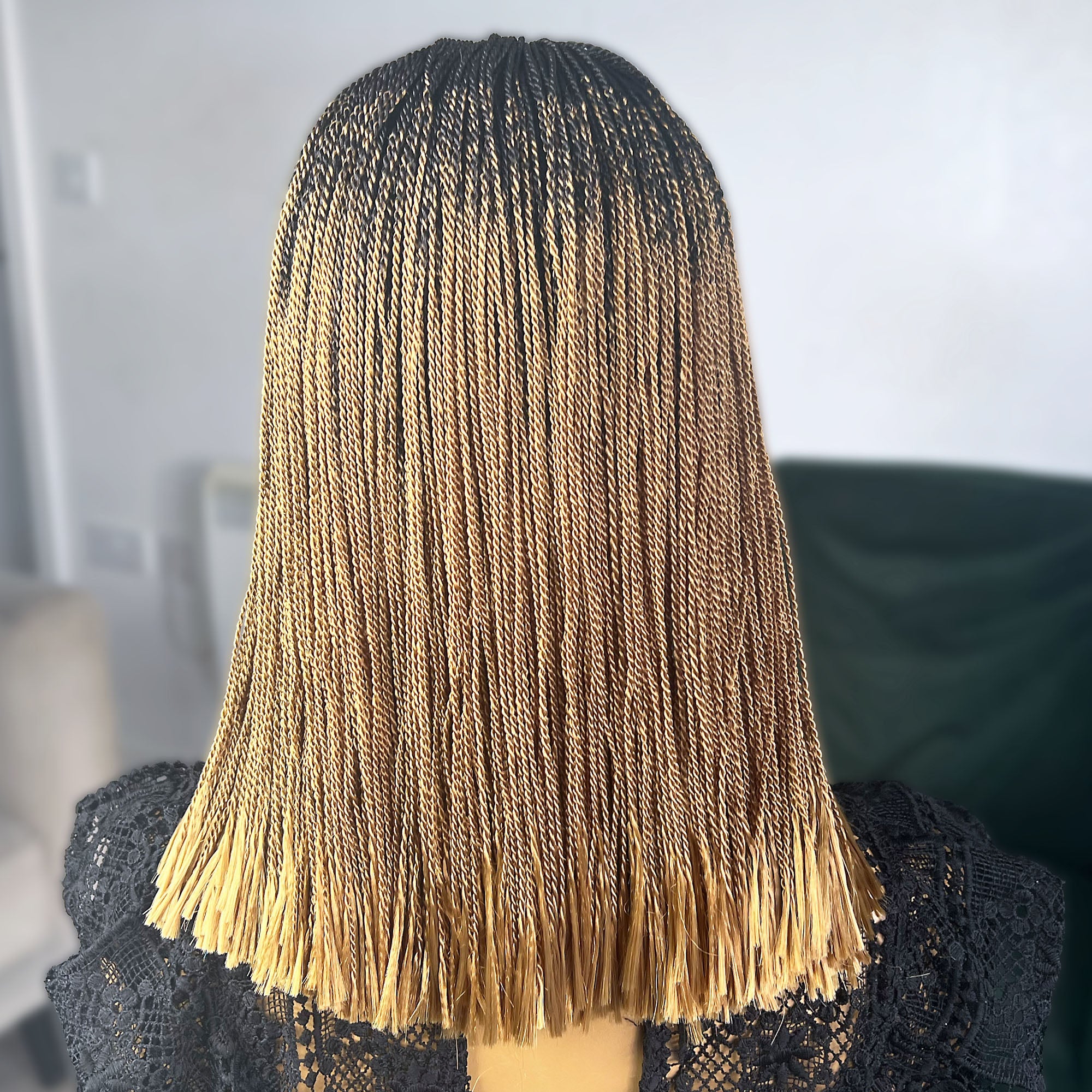 Short Micro Senegalese Twists - #1b/27 Ombre