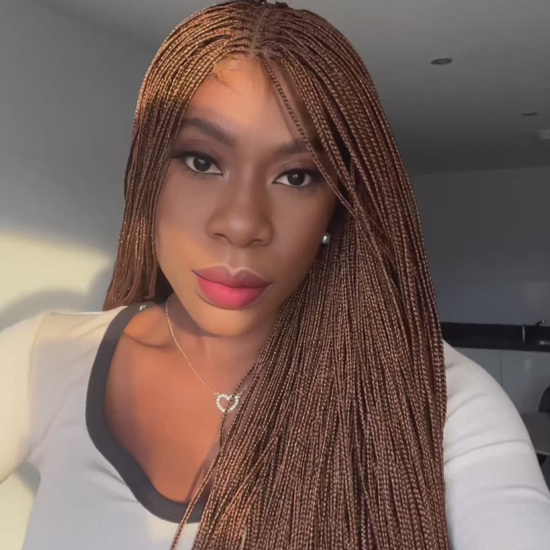 Lace Front Knotless Braided Wig - Vera
