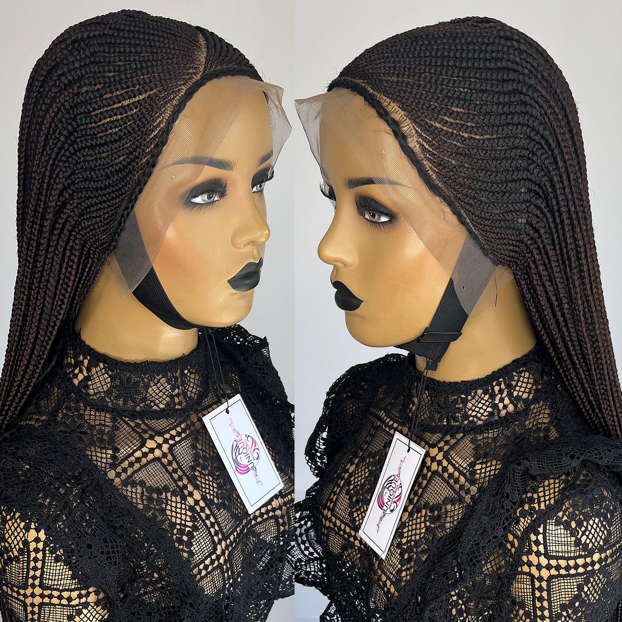 Lace Front Cornrow Braids Wig - Nedra - UniqueBraidedWigs