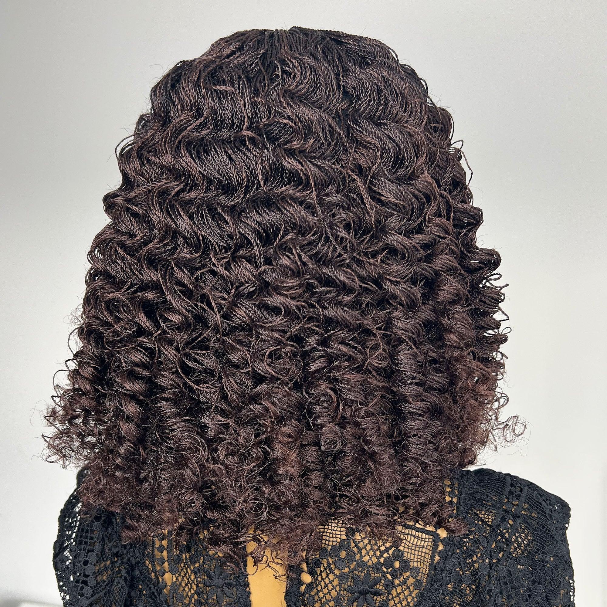 Micro Twists with Curls - Bola - UniqueBraidedWigs