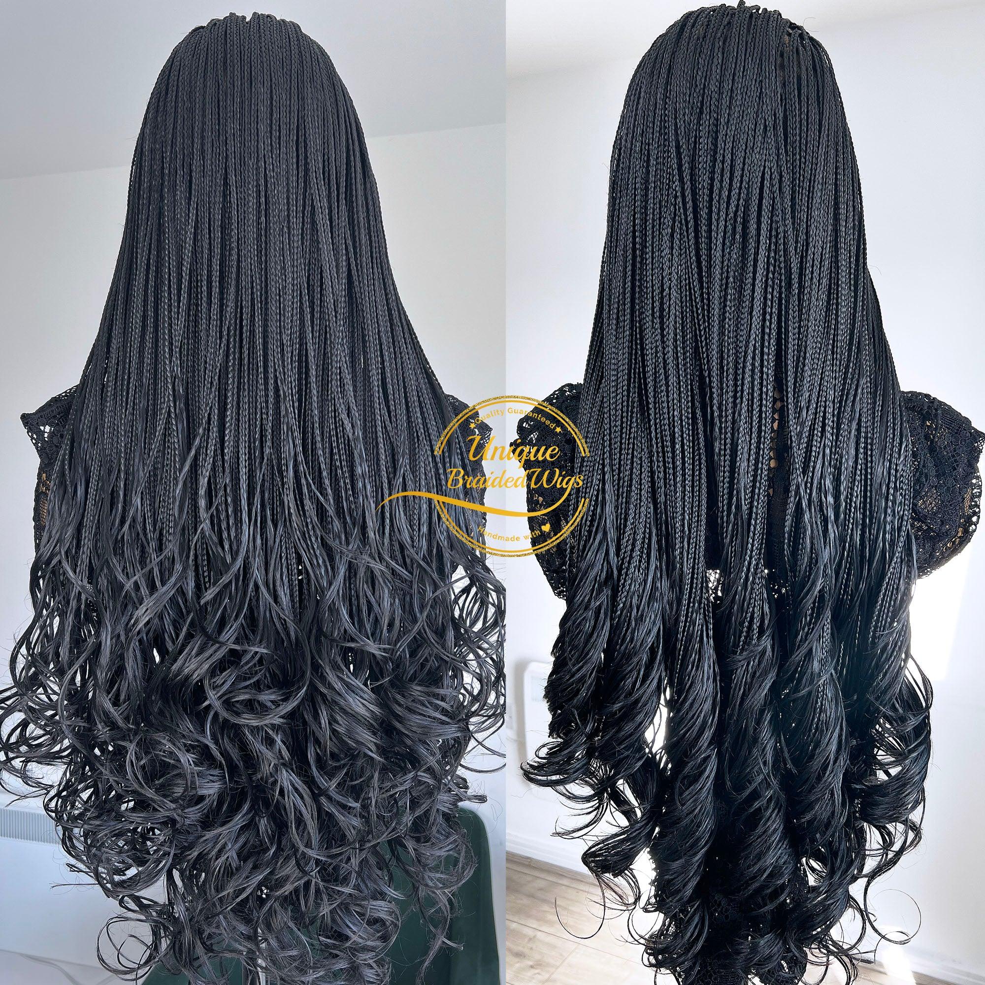Naomi Curly Braids - Color 1b - UniqueBraidedWigs