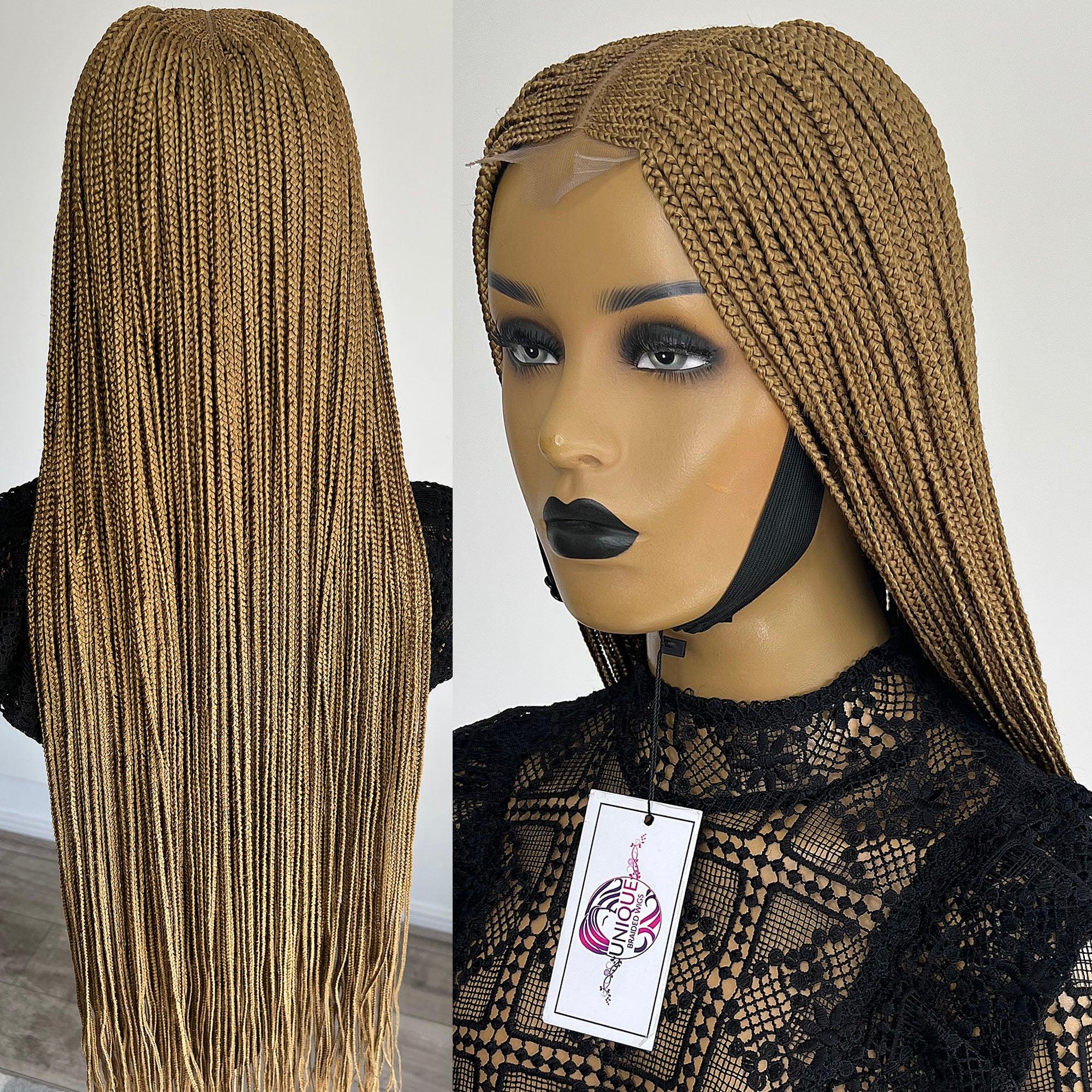 Deep Part Cornrow Braided Wig - Kim - UniqueBraidedWigs