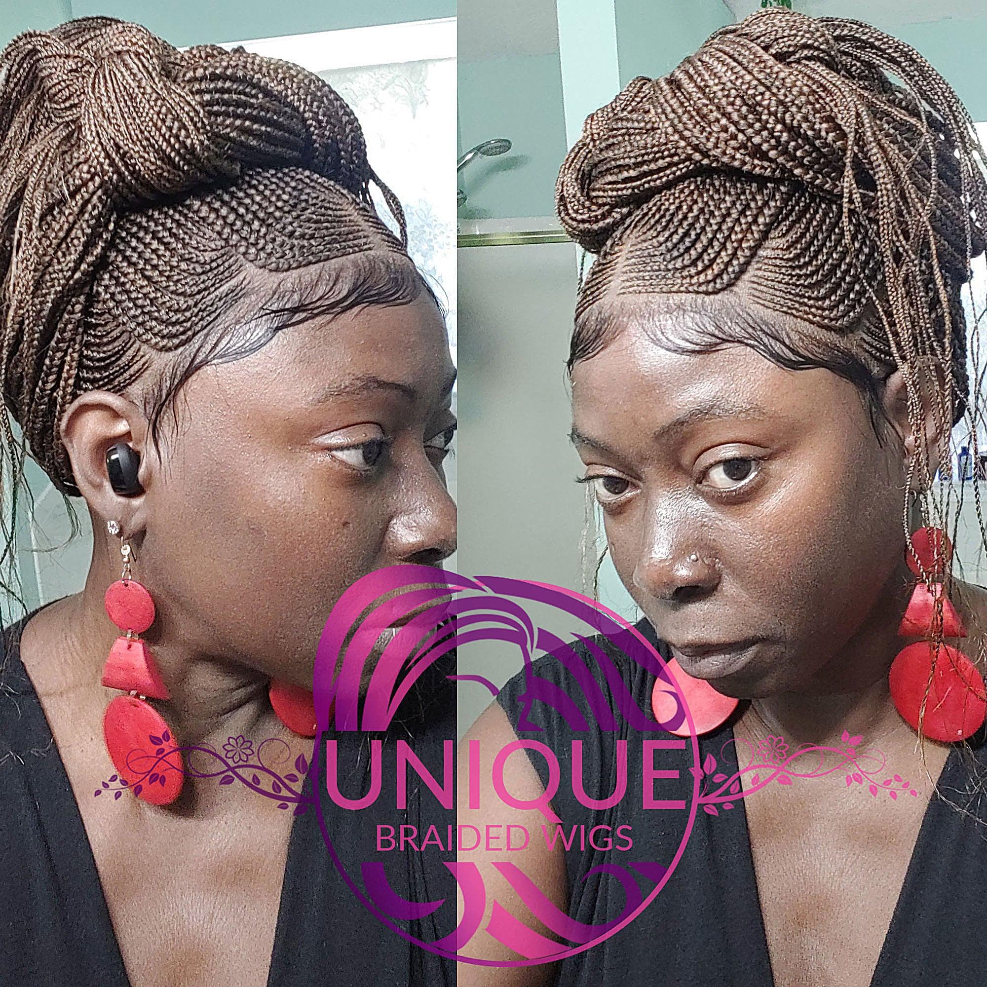 Lace Front Cornrow Braid Wig - Eva - UniqueBraidedWigs