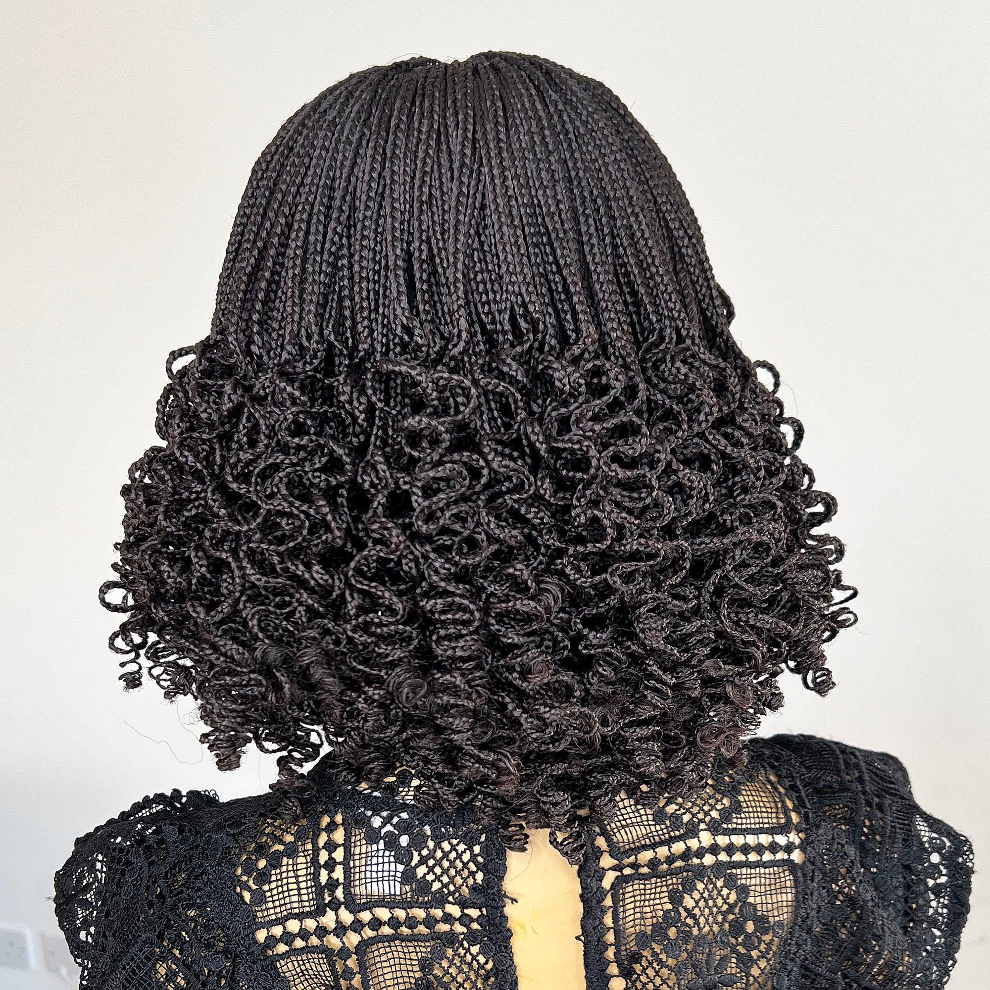 Knotless Box Braids with Curls - Maria - UniqueBraidedWigs