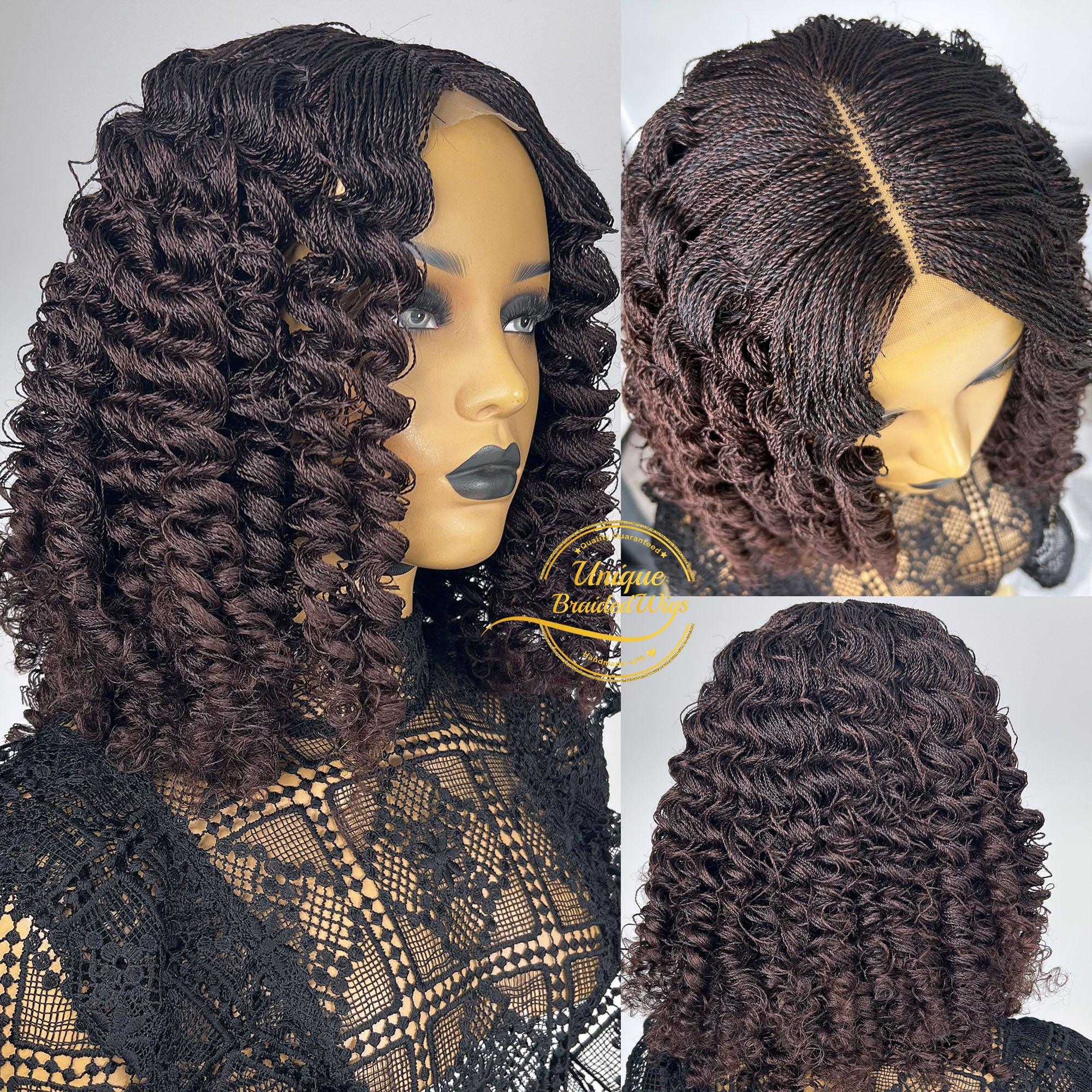 Micro Twists with Curls - Bola - UniqueBraidedWigs