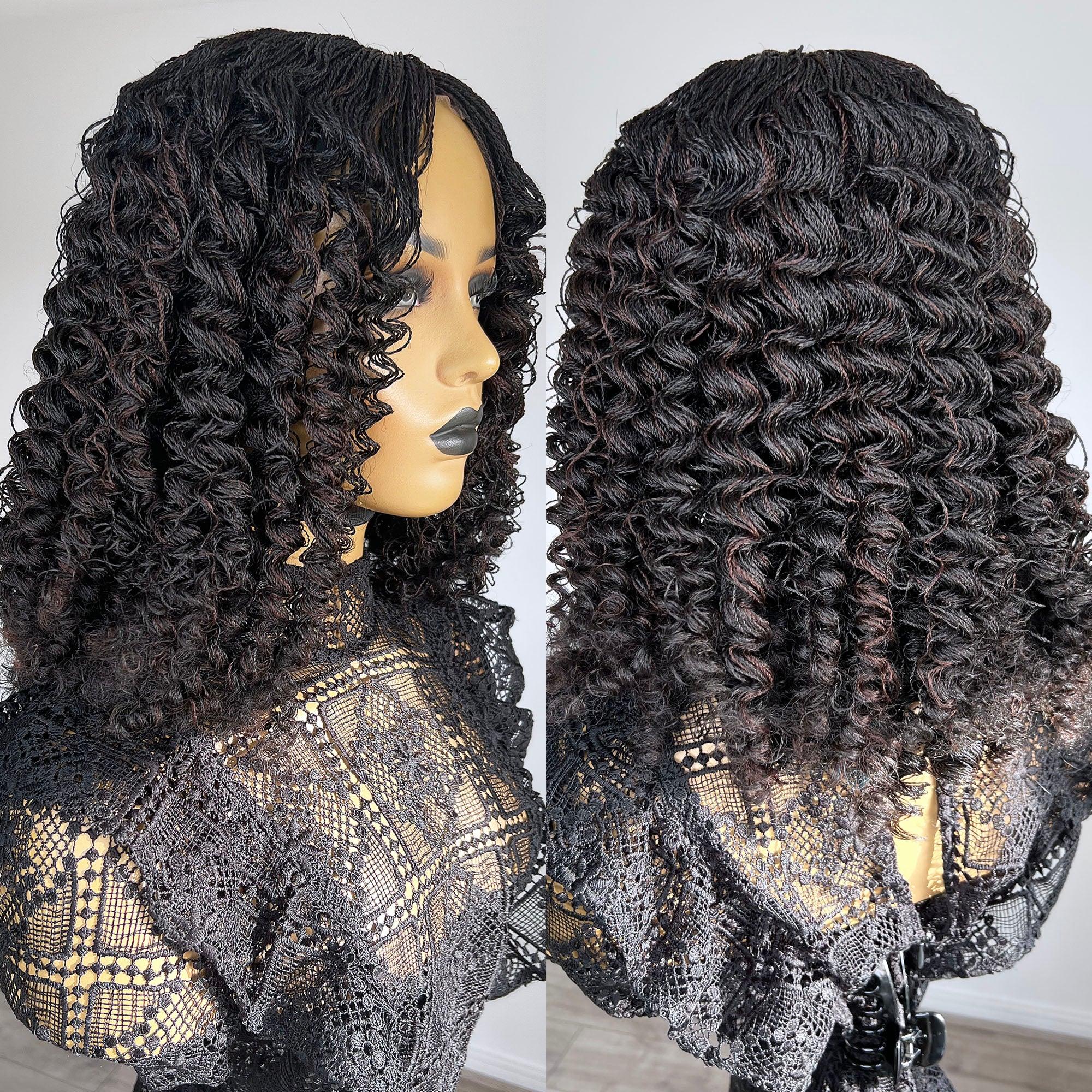 Micro Twists with Curls - Bola - UniqueBraidedWigs
