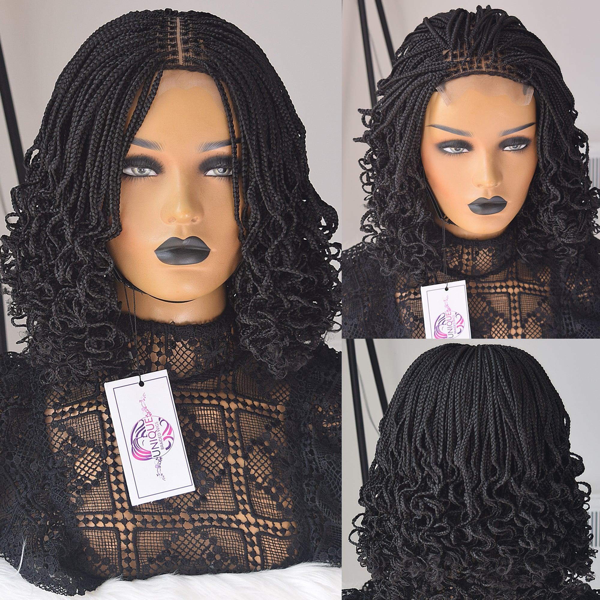Knotless Box Braids with Curls - Maria - UniqueBraidedWigs