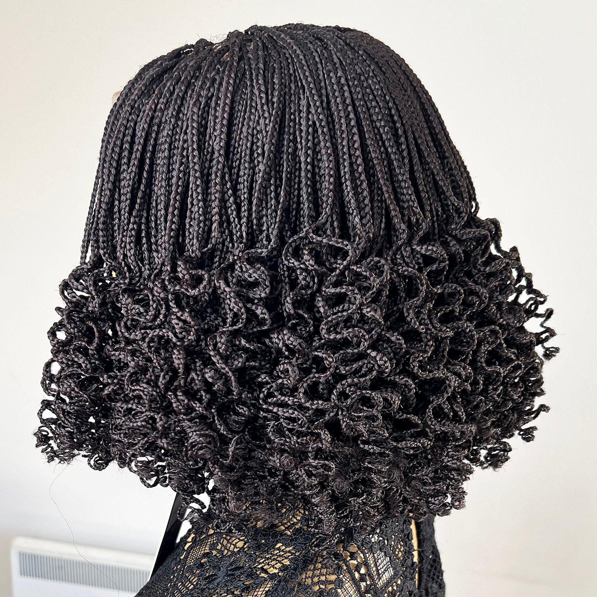 Knotless Box Braids with Curls - Maria - UniqueBraidedWigs