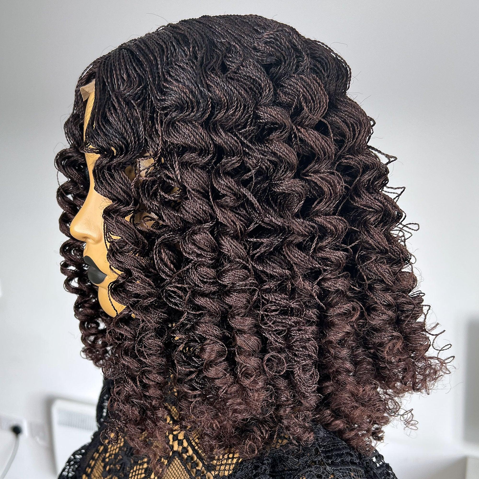 Micro Twists with Curls - Bola - UniqueBraidedWigs