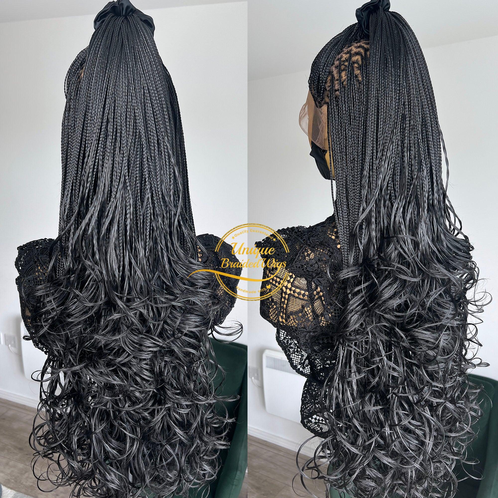 Naomi Curly Braids - Color 1b - UniqueBraidedWigs
