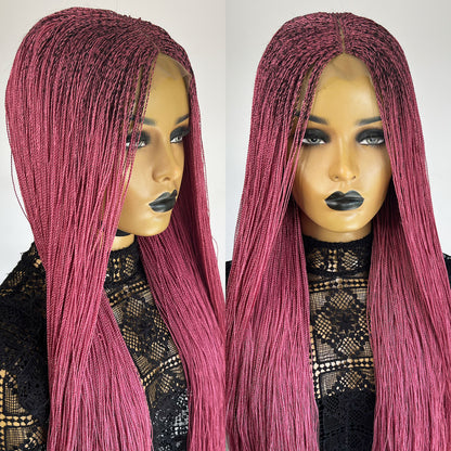 Unique Micro Needle Senegalese Twists Braid Wig - Pinkberry