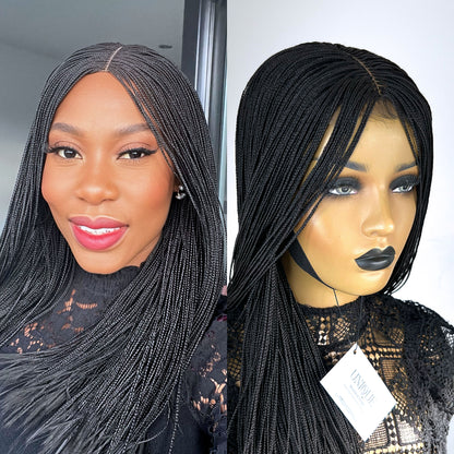 Micro Box Braided Wig - #1b (18 inches)