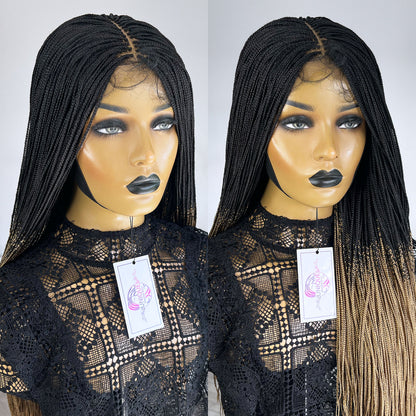 Unique Micro Box Braided Wig - #1b/27 ombre - UniqueBraidedWigs