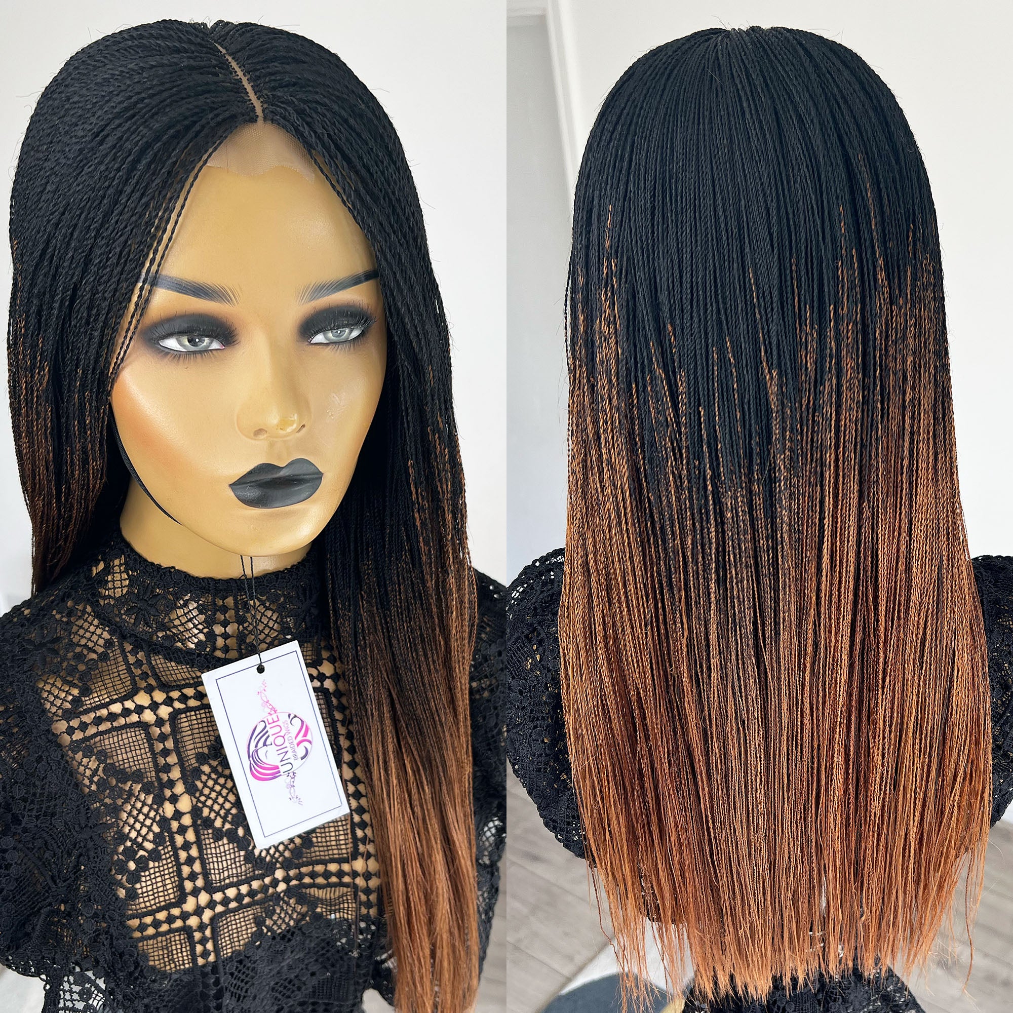 Unique Micro Needle Senegalese Twists Wig - #1b/30 ombre (20 inches)