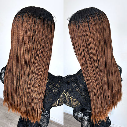 Micro Box Braided Wig - #1b/30 ombre (18 inches)