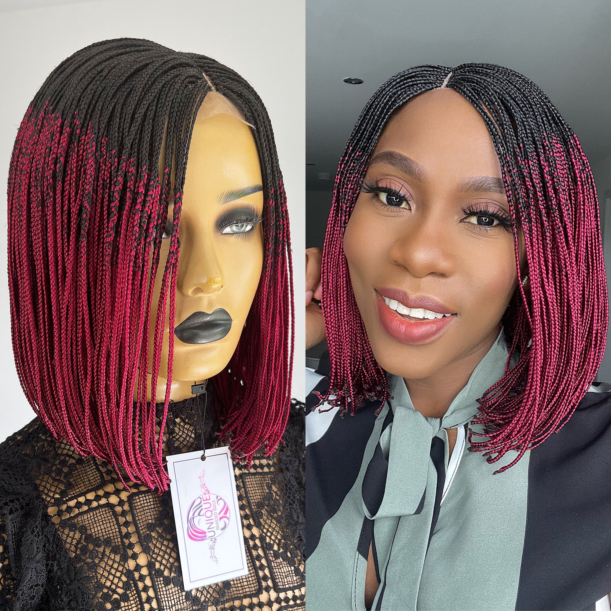 Edna Micro Box Braids - #1b/BG Ombre