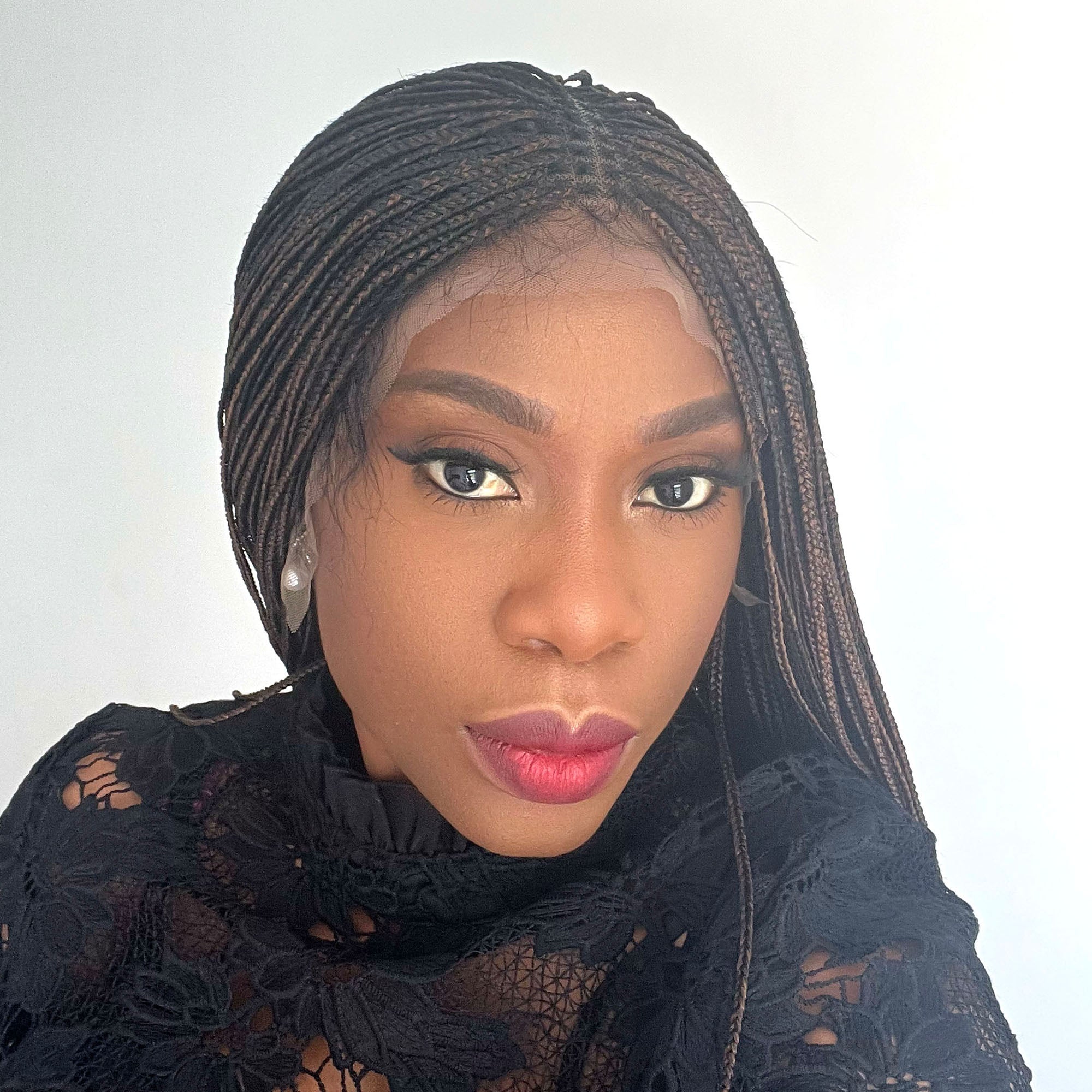 Micro Knotless Box Braids Wig - #1b/30 blend