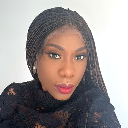 Micro Knotless Box Braids Wig - #1b/30 blend