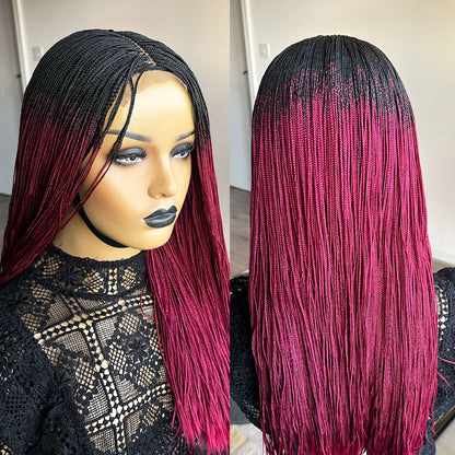 Micro Box Braided Wig - #1b/BG ombre (18 inches)