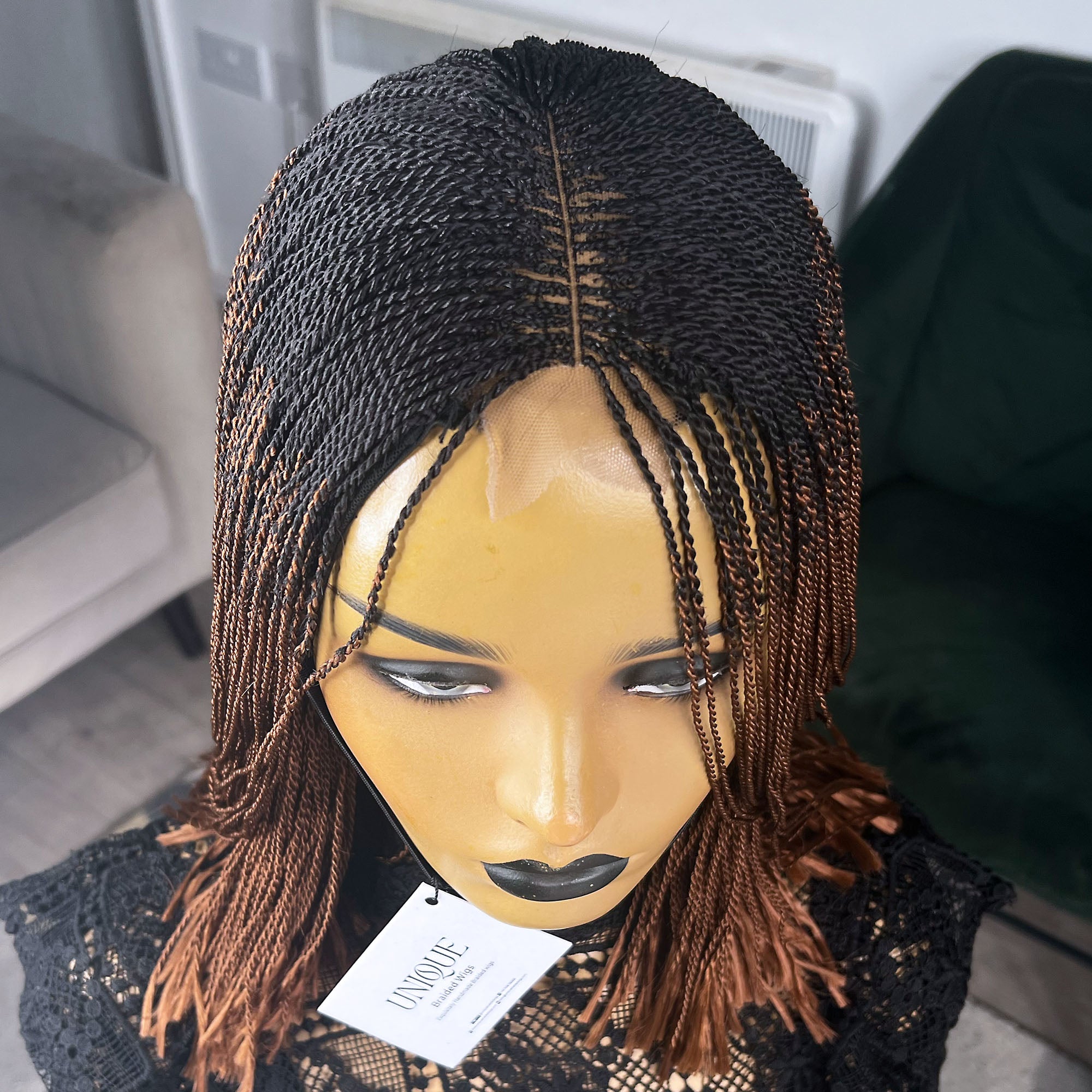 Short Micro Senegalese Twists - #1b/30 Ombre